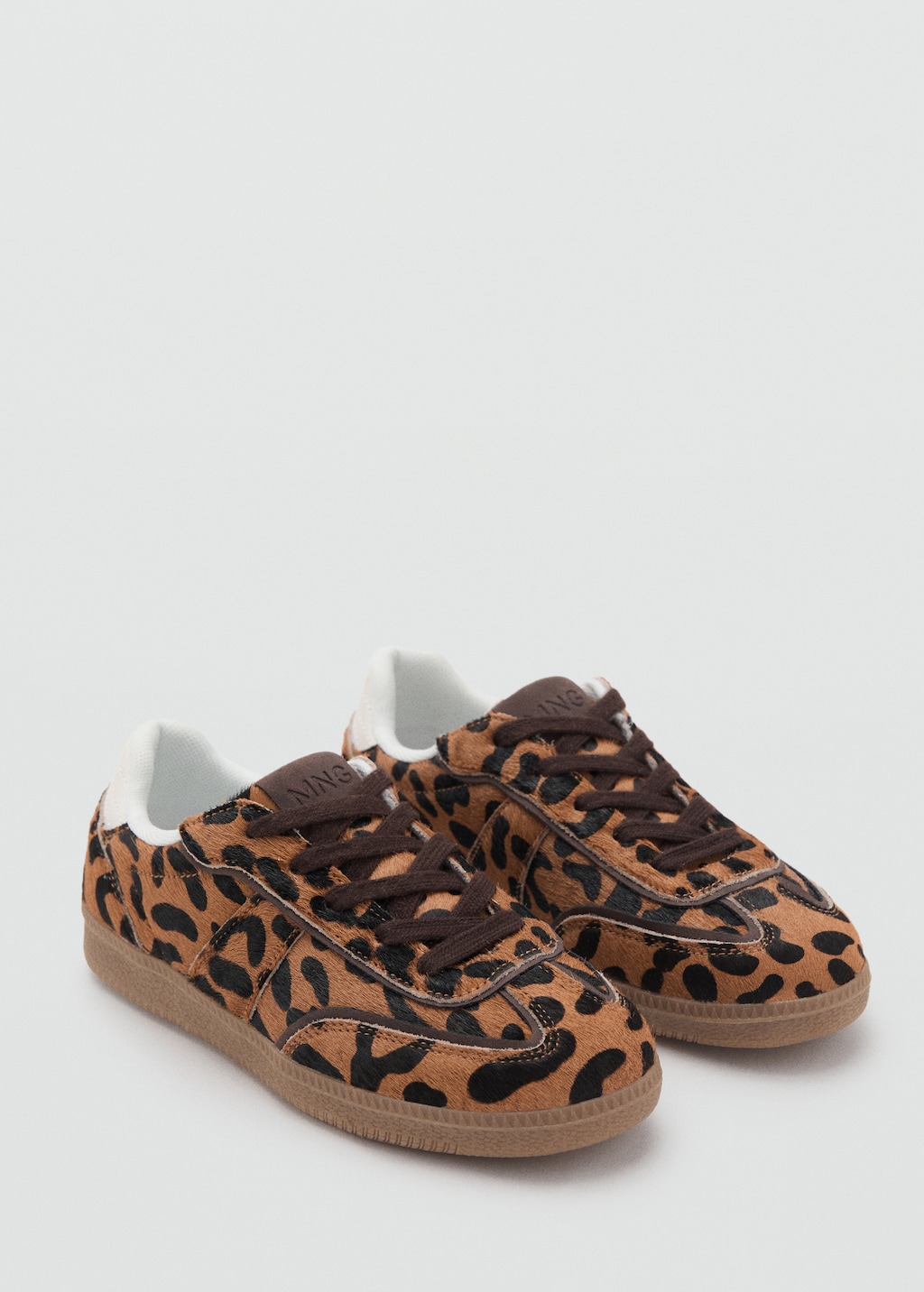 Leopard leather sneakers