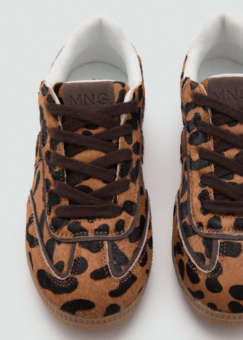 Leopard leather sneakers