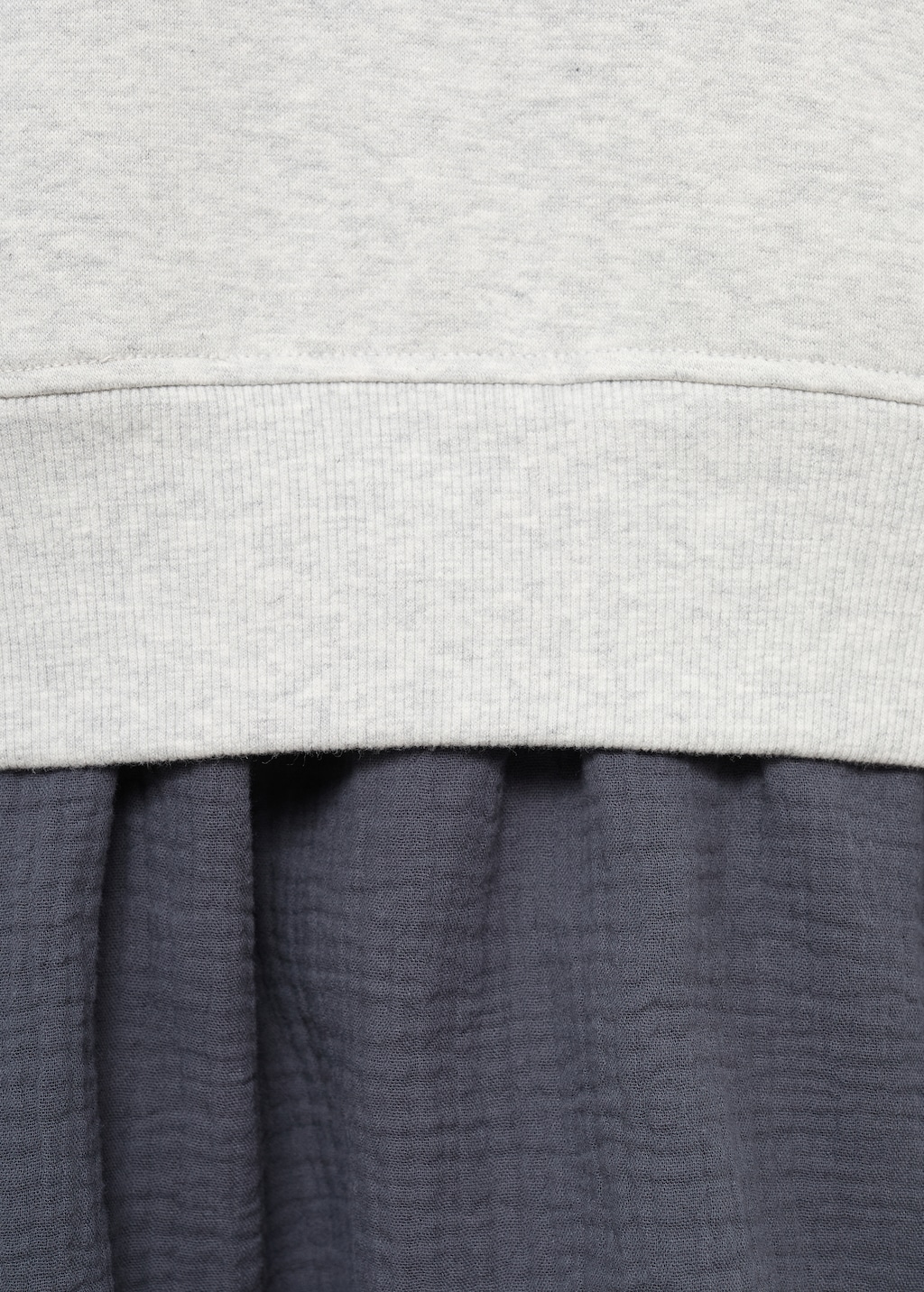 Combined sweatshirt dress
