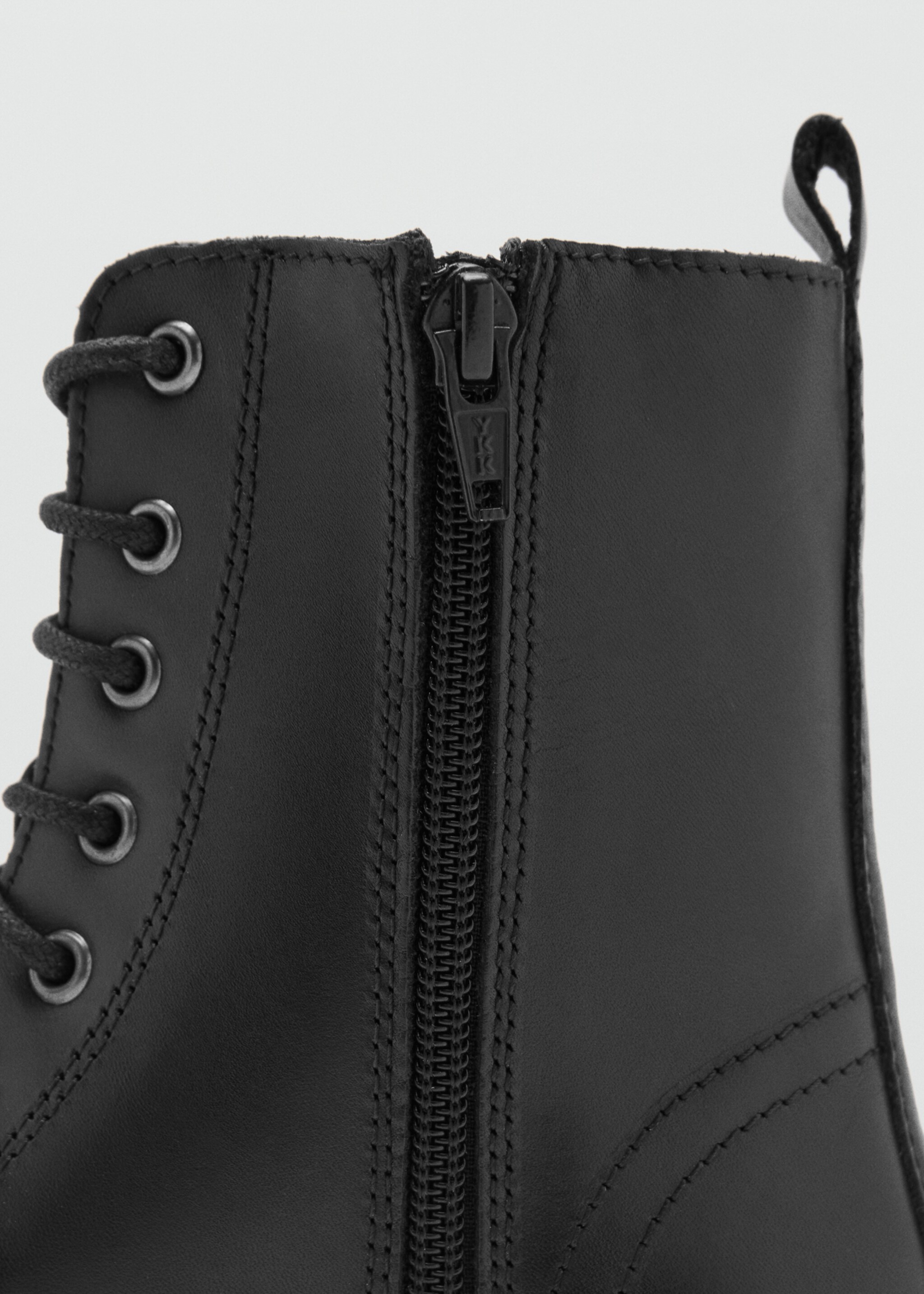 Bottines cuir lacets - Détail de l'article 2, Noir. Ref: 17074423-00.