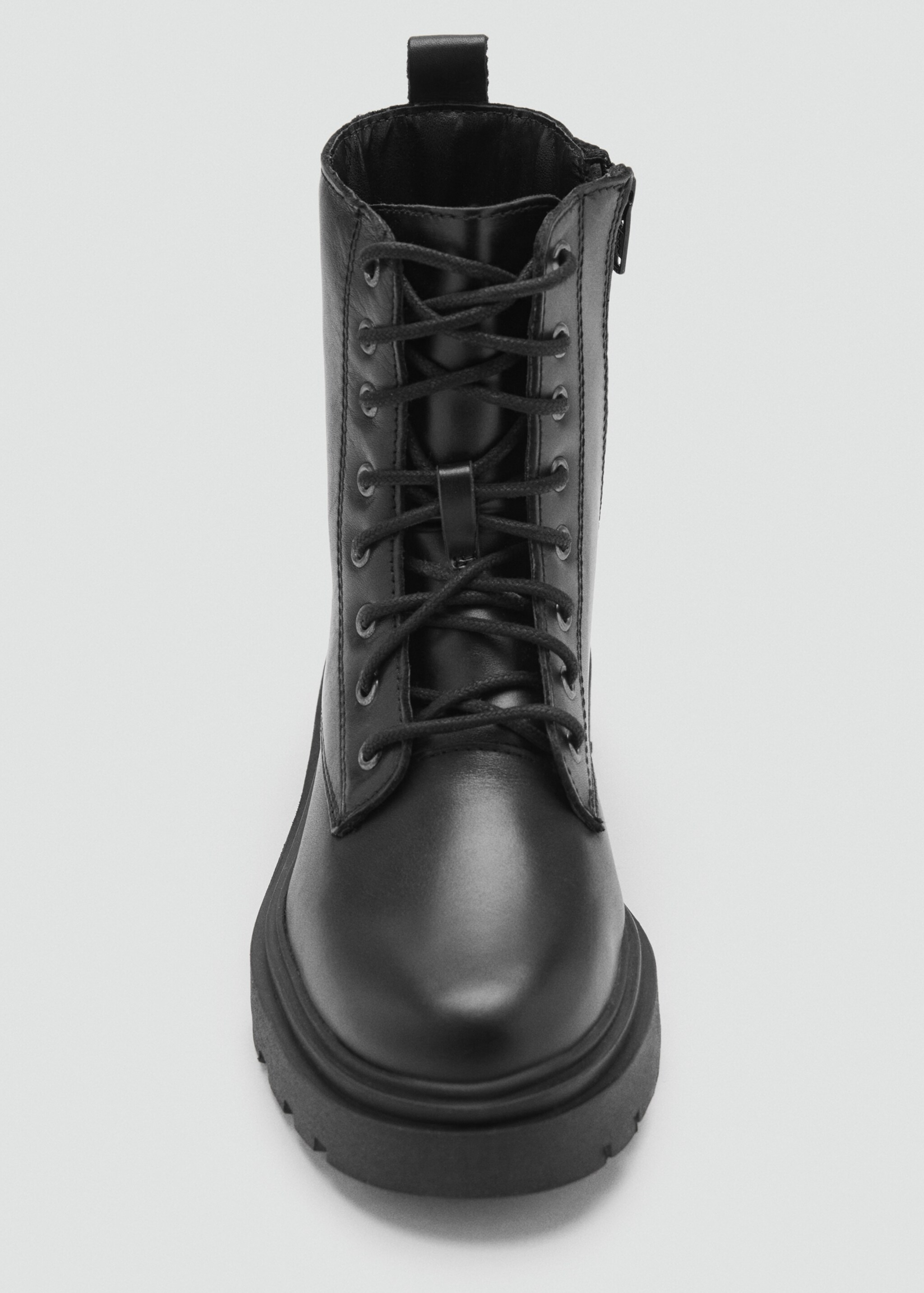 Bottines cuir lacets - Détail de l'article 3, Noir. Ref: 17074423-00.