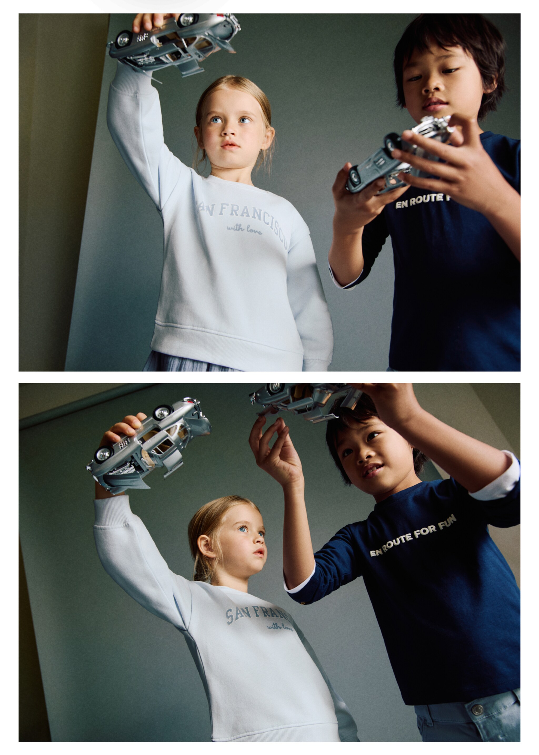 Combined sweatshirt dress - Details of the article 5, Sky Blue. Ref: 17074424-00.