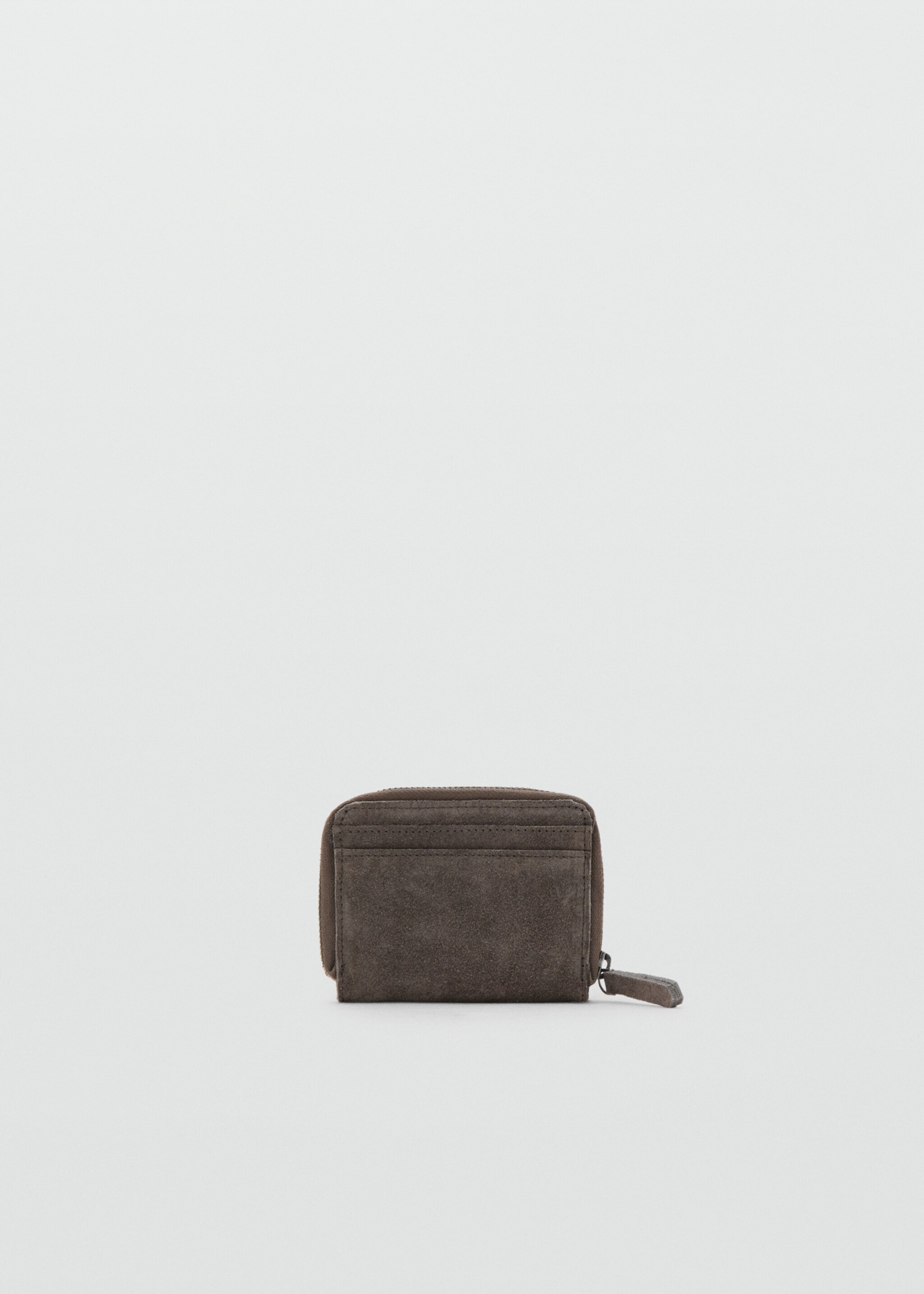 Monedero piel tachuelas - Plano medio, Gris. Ref: 17074425-00.