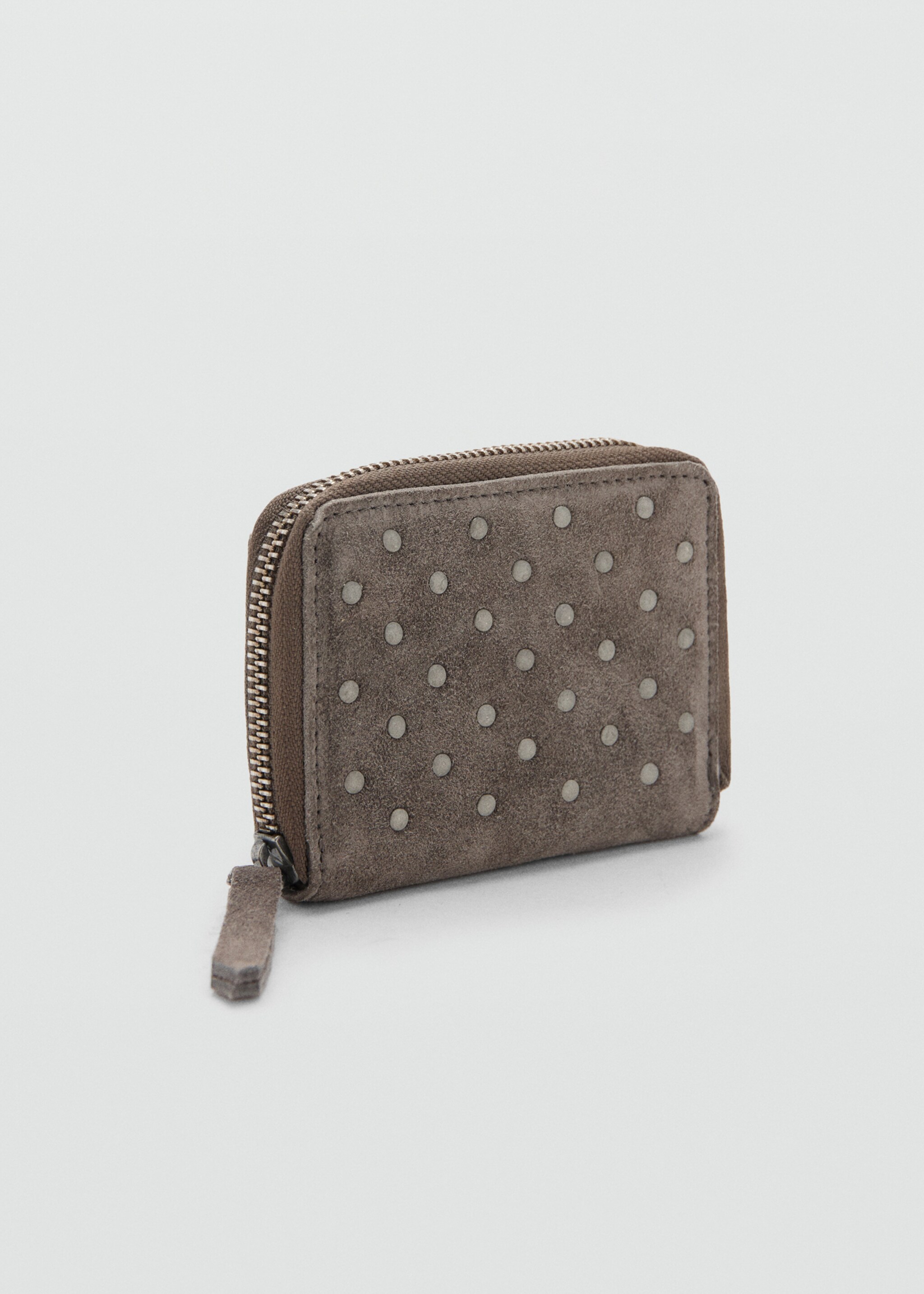Monedero piel tachuelas - Detalle del artículo 1, Gris. Ref: 17074425-00.