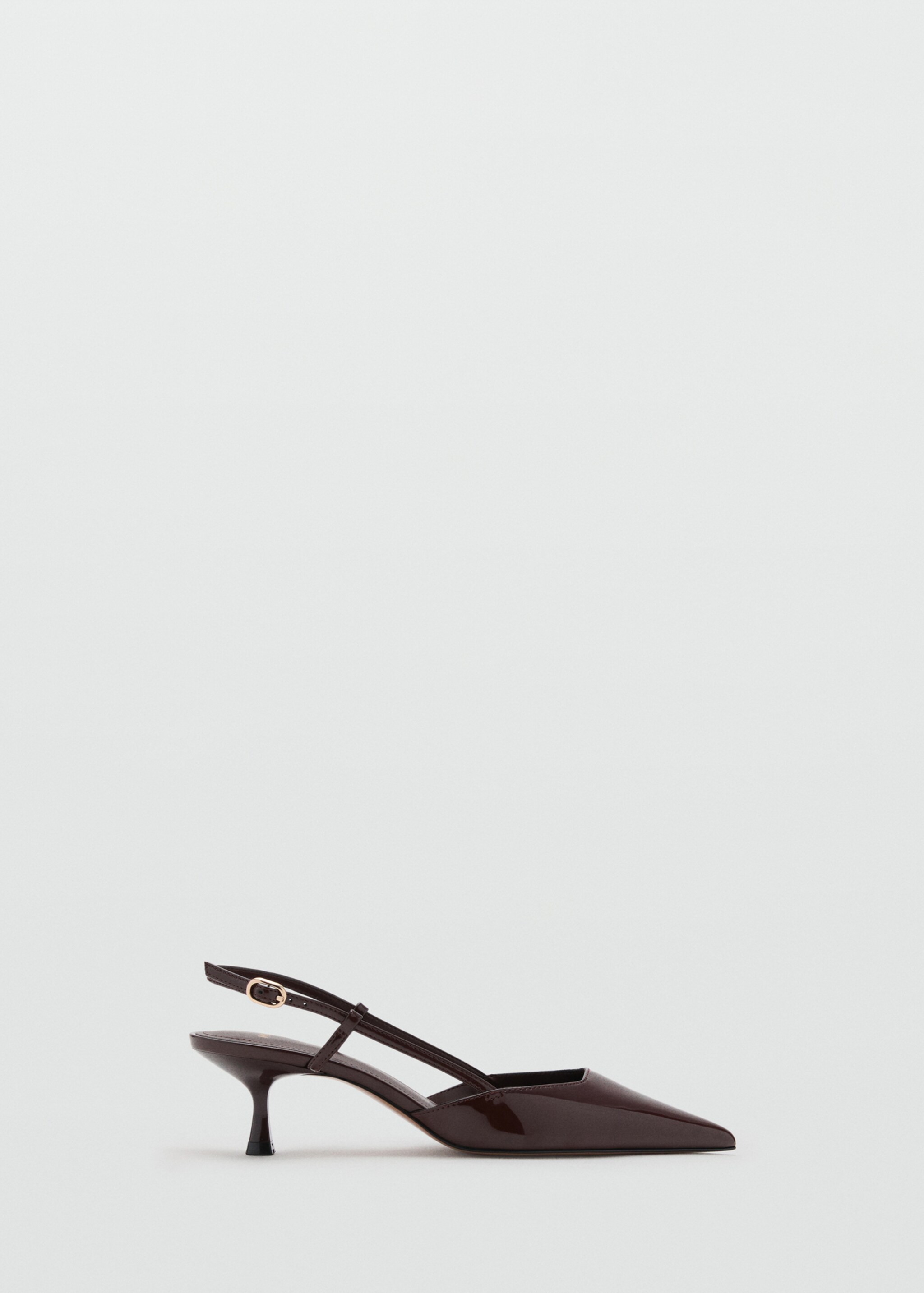 Kitten-heel patent leather shoes - Article without model, Chocolate. Ref: 17074435-00.