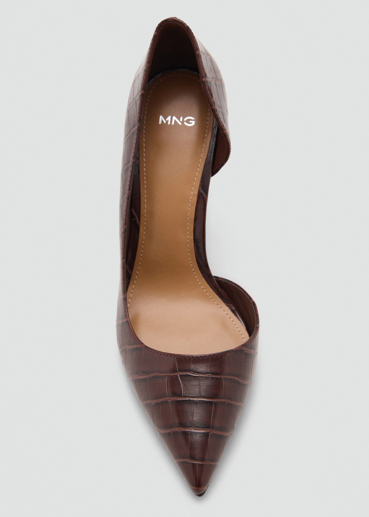 Croc-effect heeled shoes - Details of the article 1