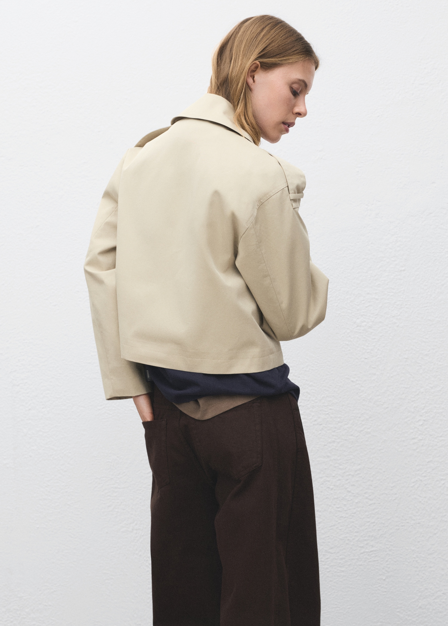 Trench crop double boutonnage - Verso de l’article
