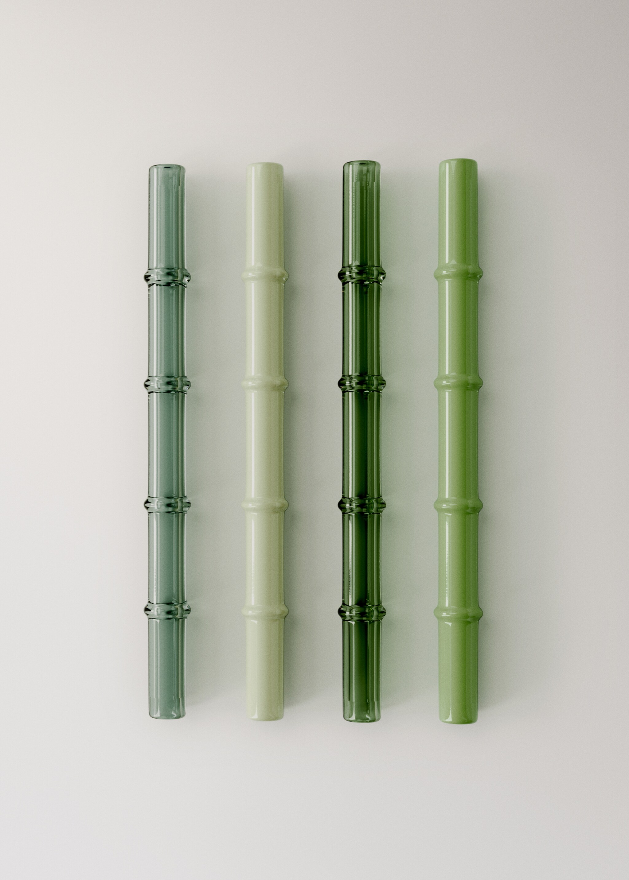 Pack of small multicolour borosilicate drinking straws - Article without model, Green. Ref: 17074442-00.