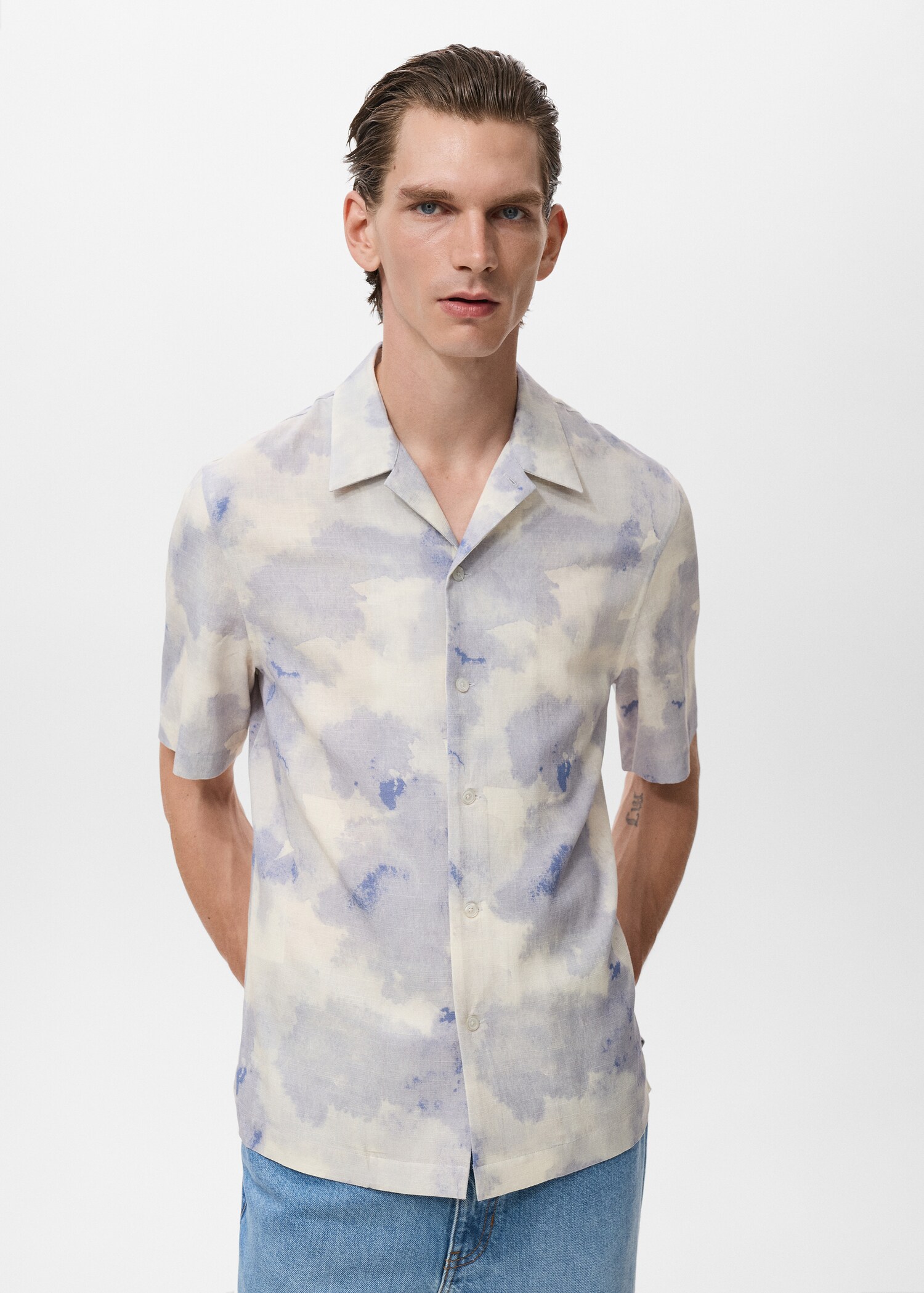Printed bowling shirt - Medium plane