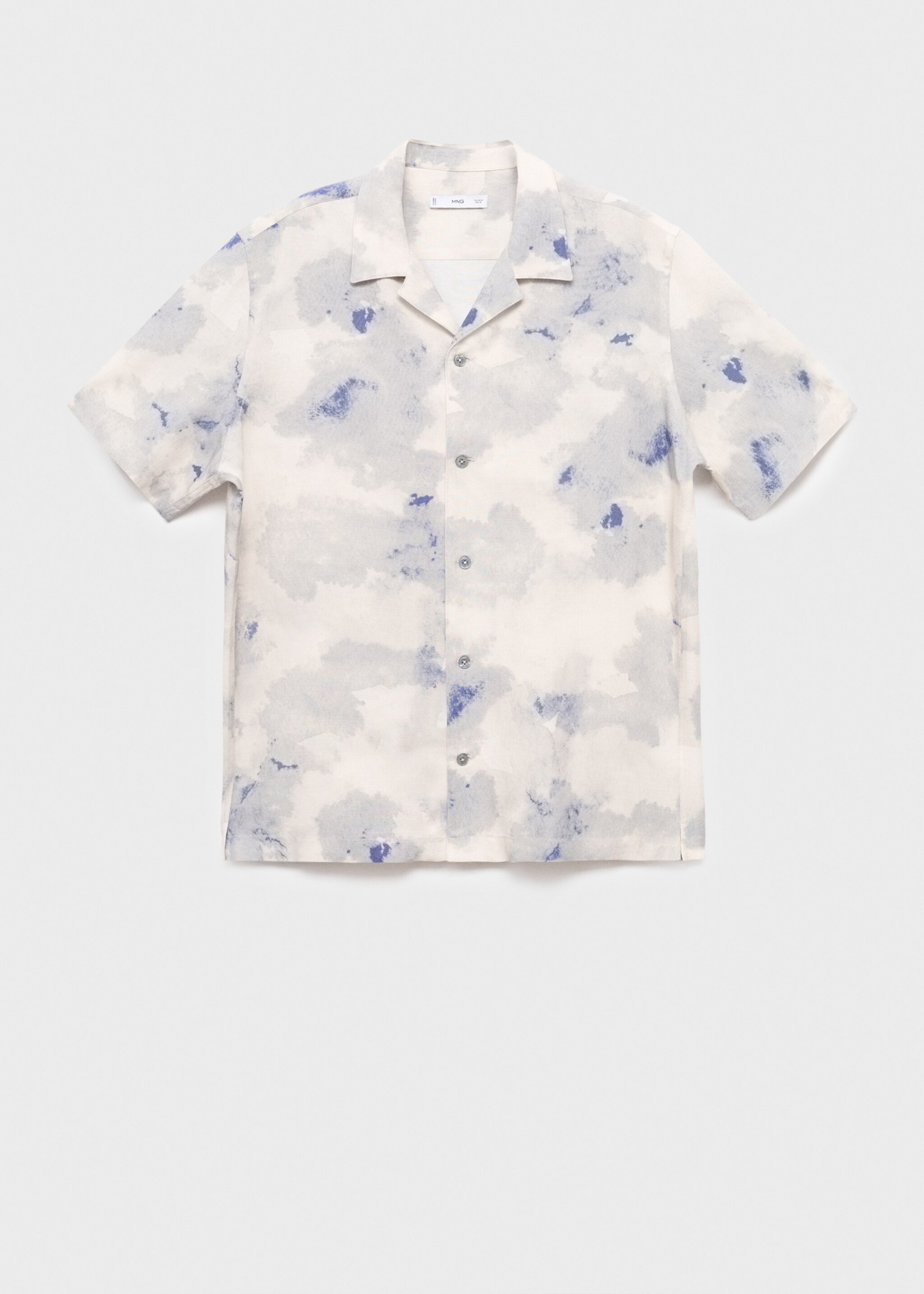 Printed bowling shirt - Article without model, Light/Pastel Grey. Ref: 17074447-00.