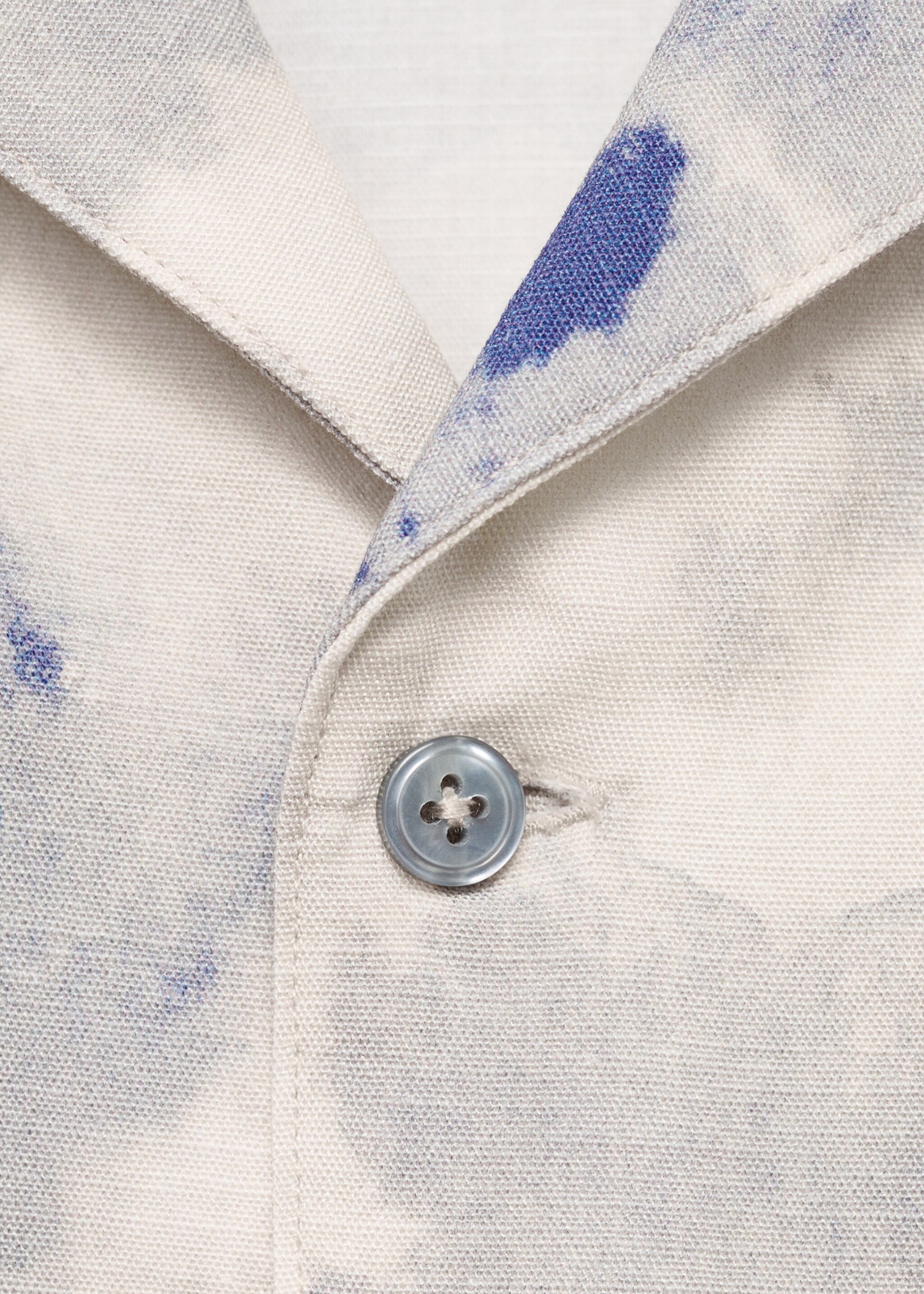 Printed bowling shirt - Details of the article 0, Light/Pastel Grey. Ref: 17074447-00.
