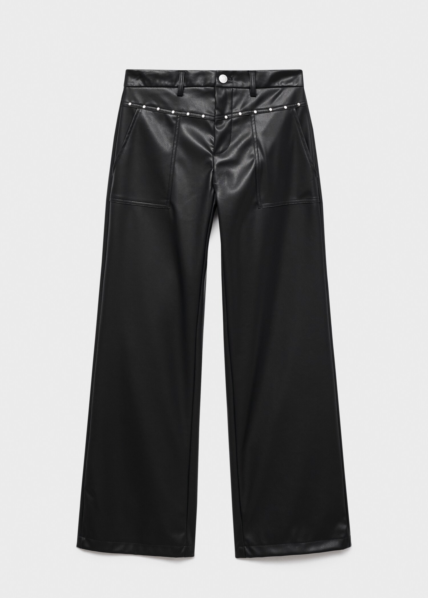 Studded leather-effect trousers - Article without model