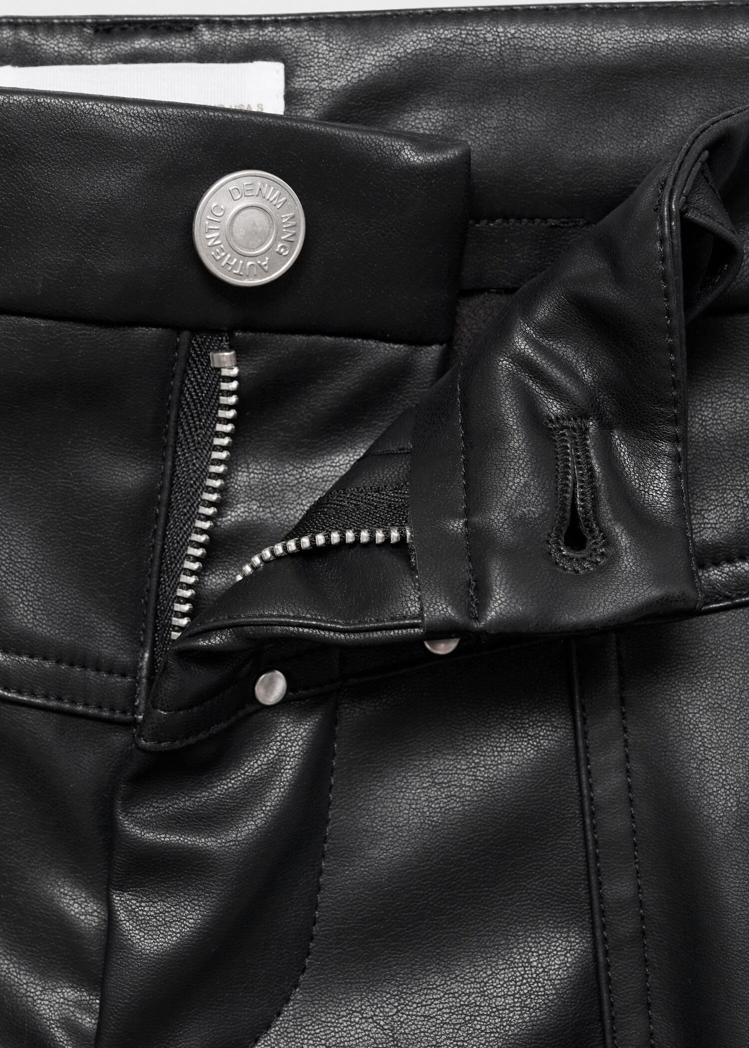 Studded leather-effect trousers - Details of the article 0