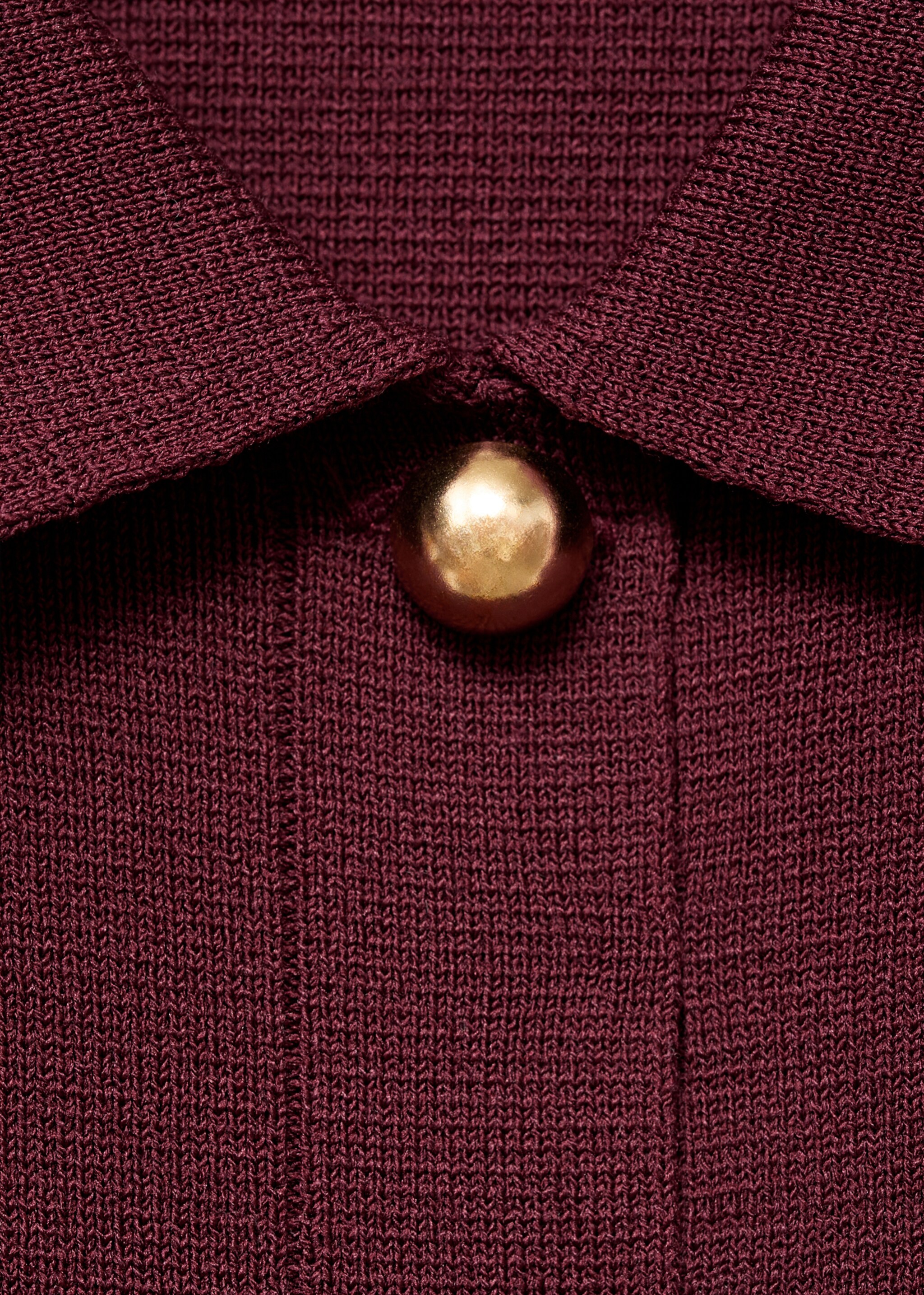 Pocket knit jacket - Details of the article 0, Wine. Ref: 17074780-00.