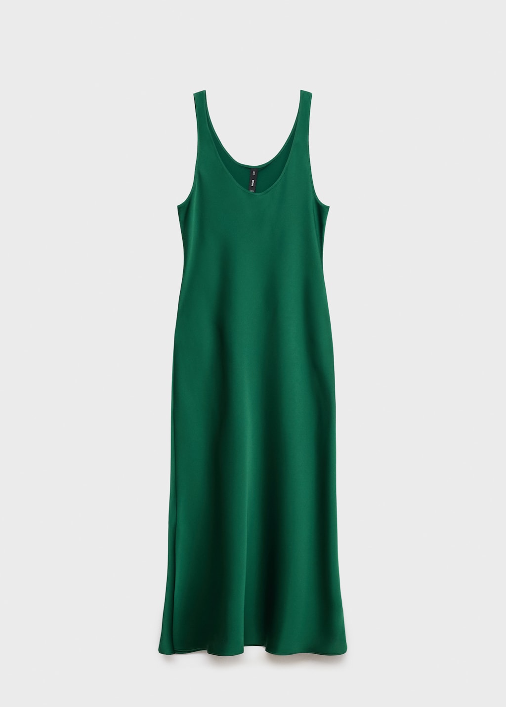 Mango Satin dress with a low-cut neckline