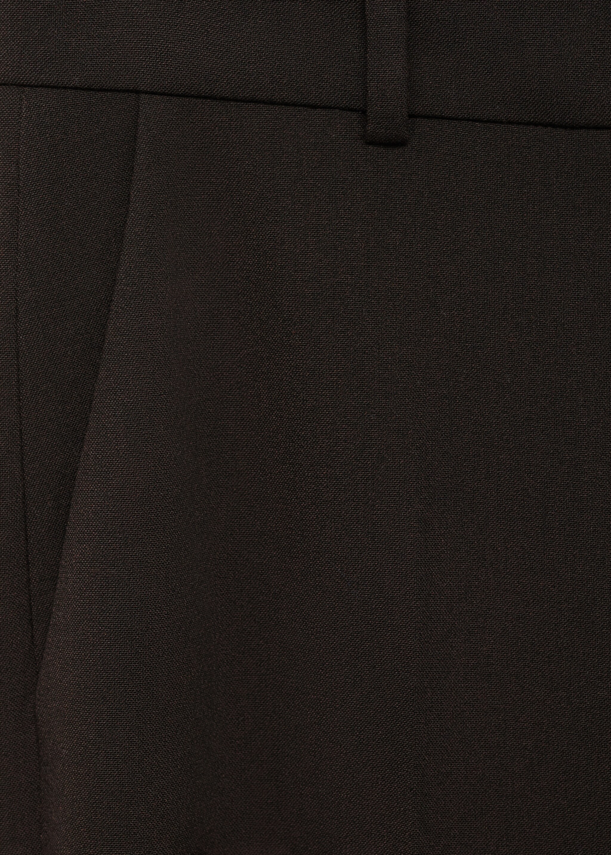 Straight-fit suit trousers - Details of the article 0, Chocolate. Ref: 17074786-00.