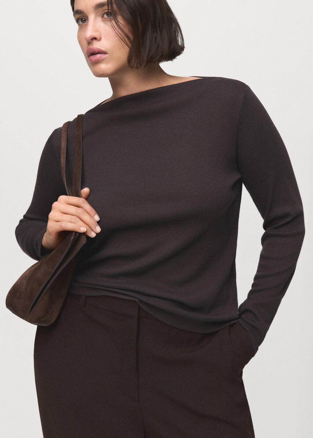 Straight-fit suit pants