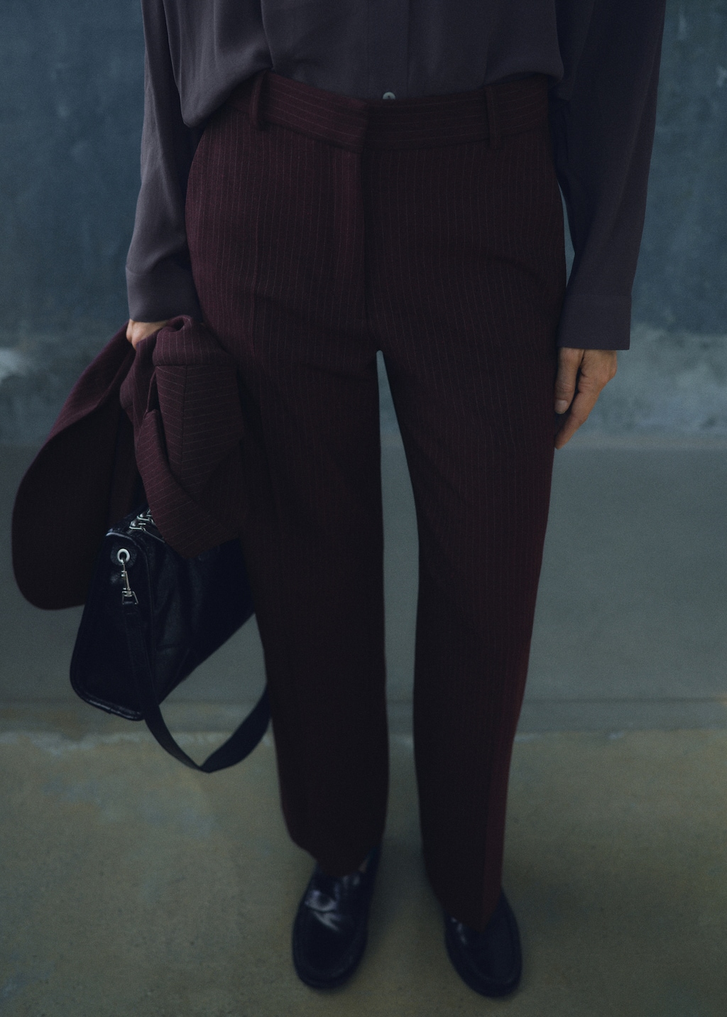 Straight-fit suit pants