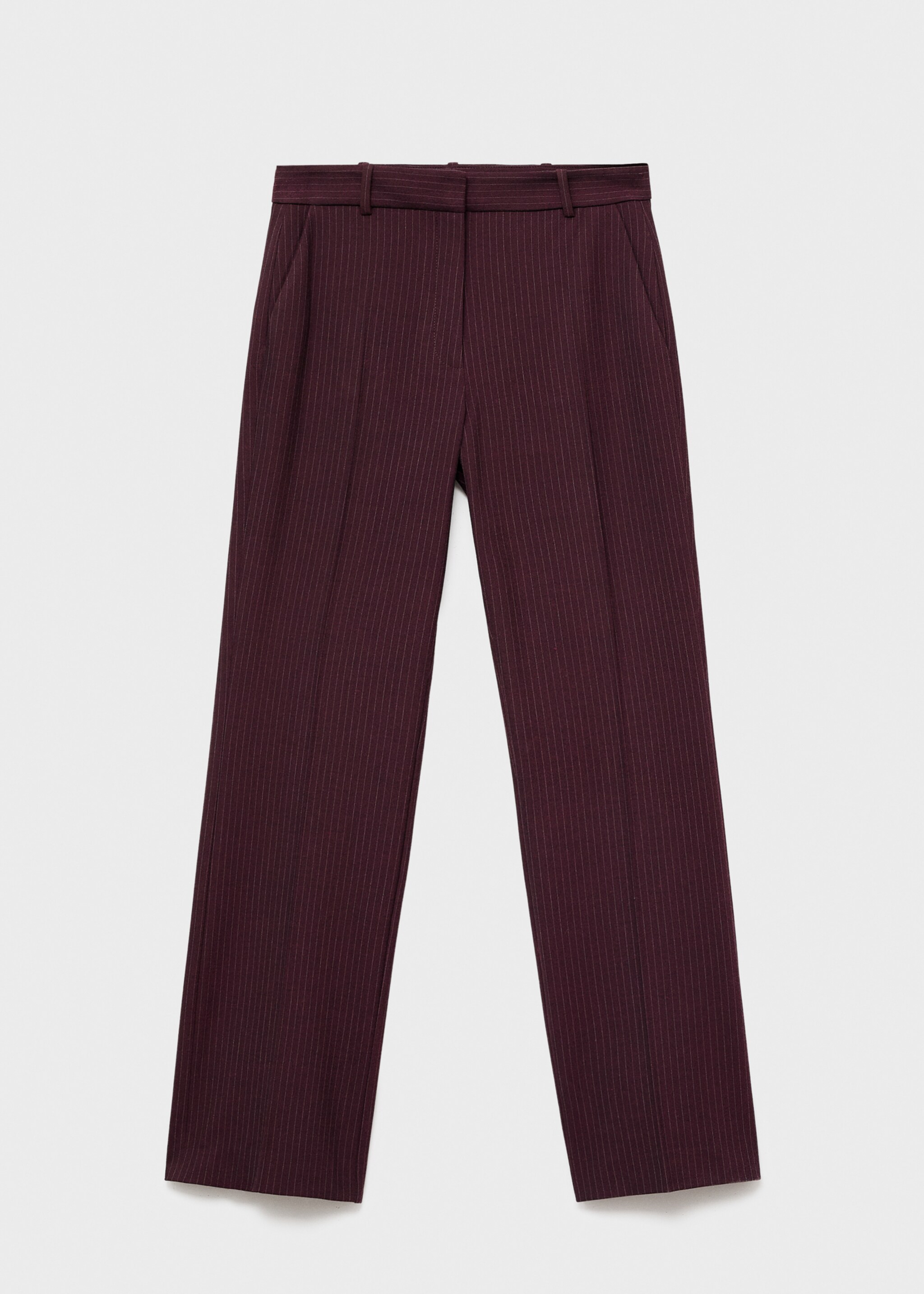 Straight-fit suit trousers - Article without model, Burgundy. Ref: 17074786-00.