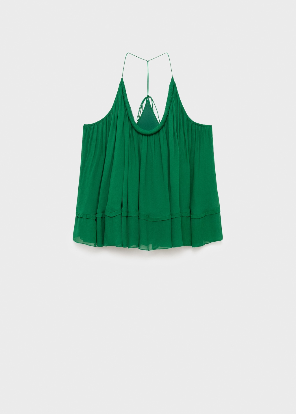 Mango Top with pleated back neckline