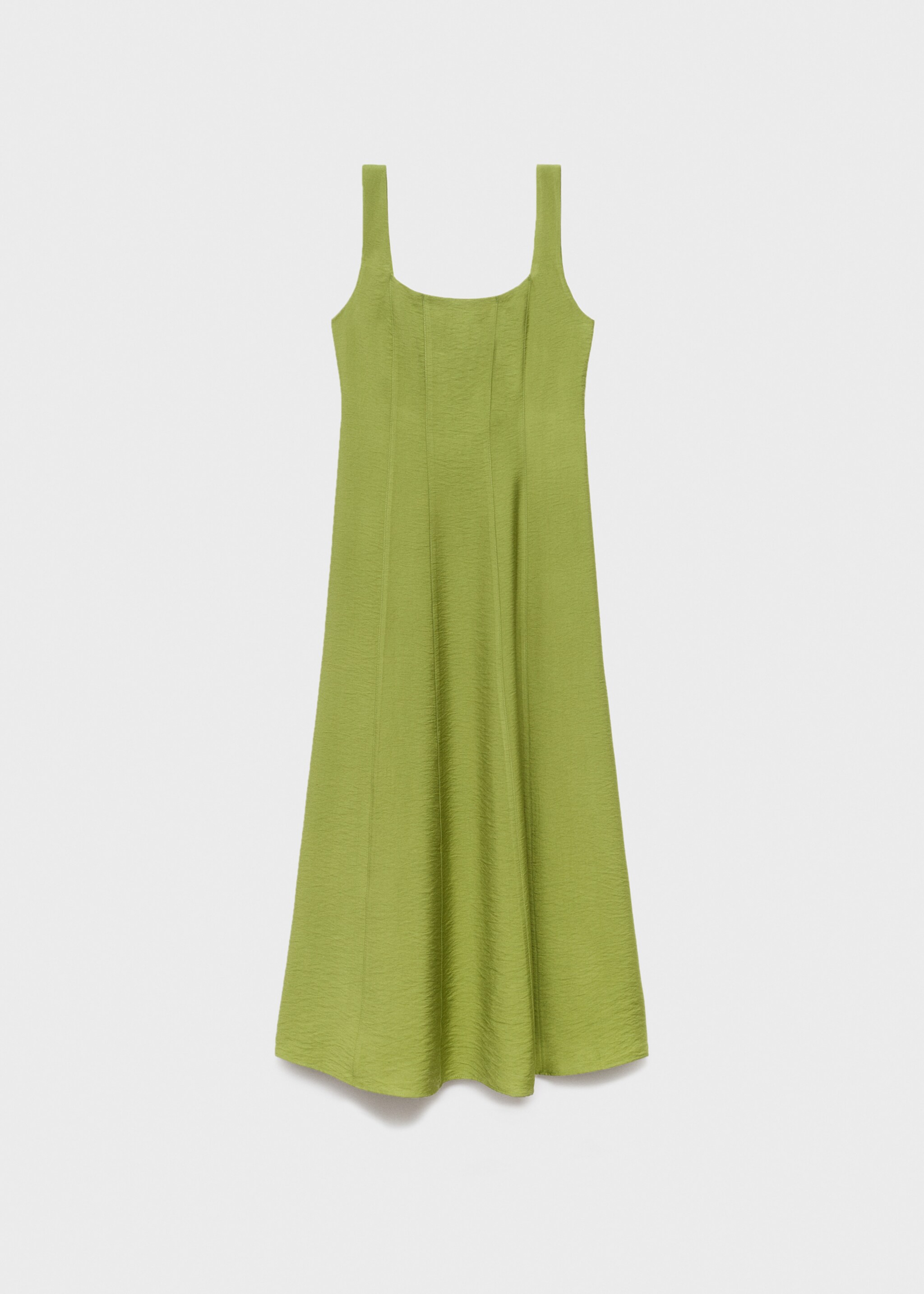 Midi-dress with stitching - Article without model, Green. Ref: 17074788-00.
