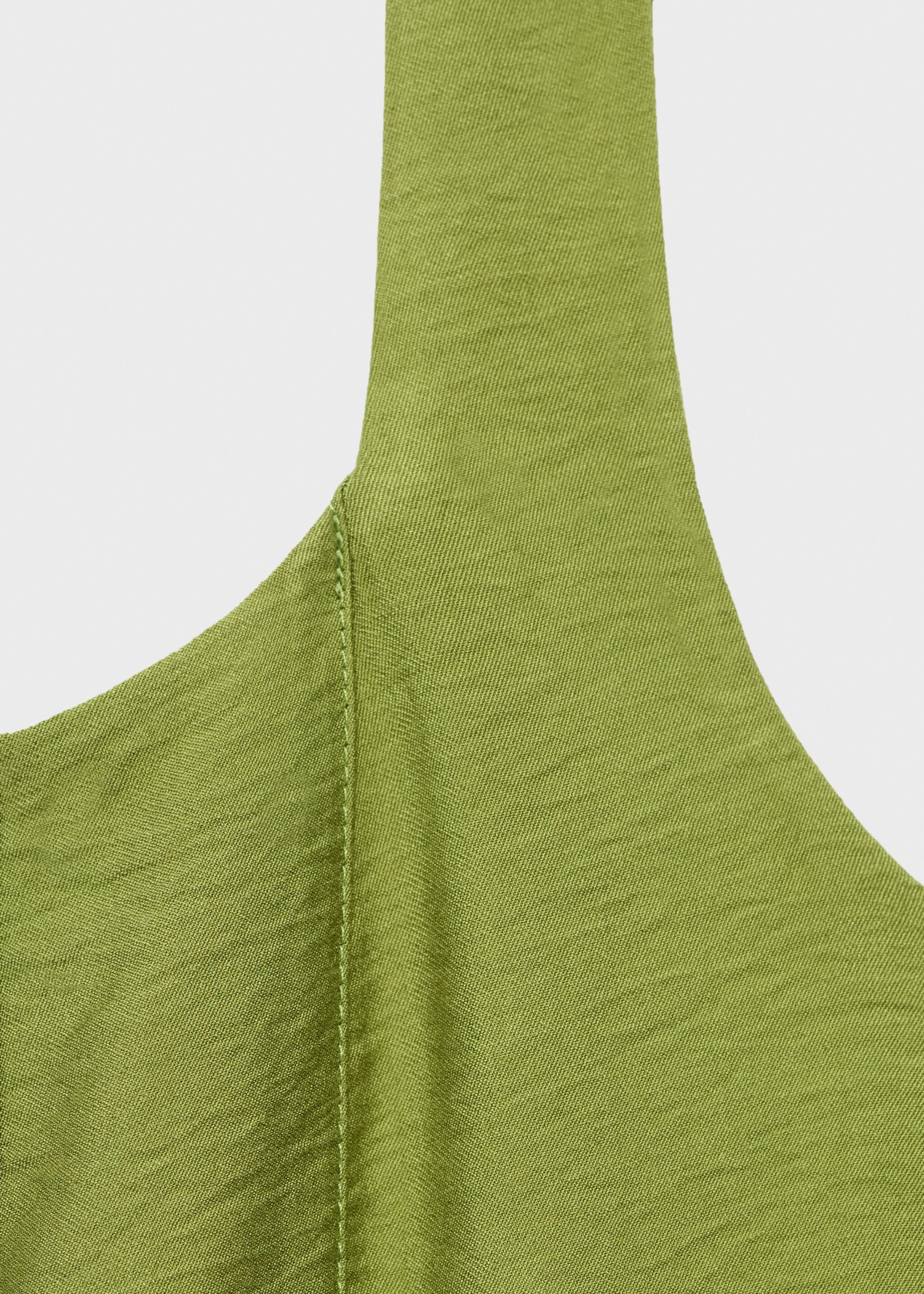 Midi-dress with stitching - Details of the article 0, Green. Ref: 17074788-00.
