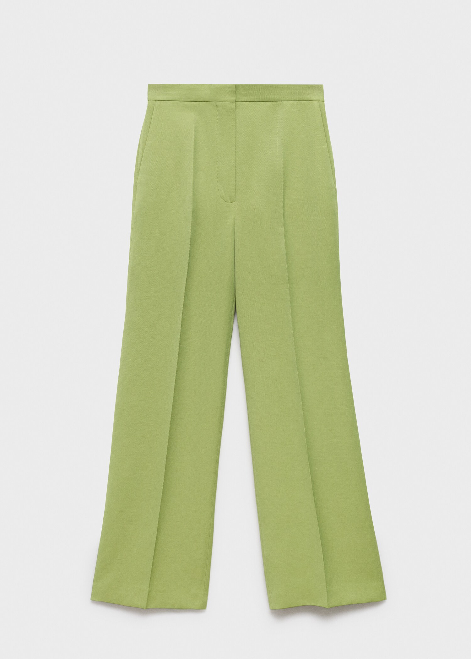 Straight-fit linen-blend suit trousers - Article without model