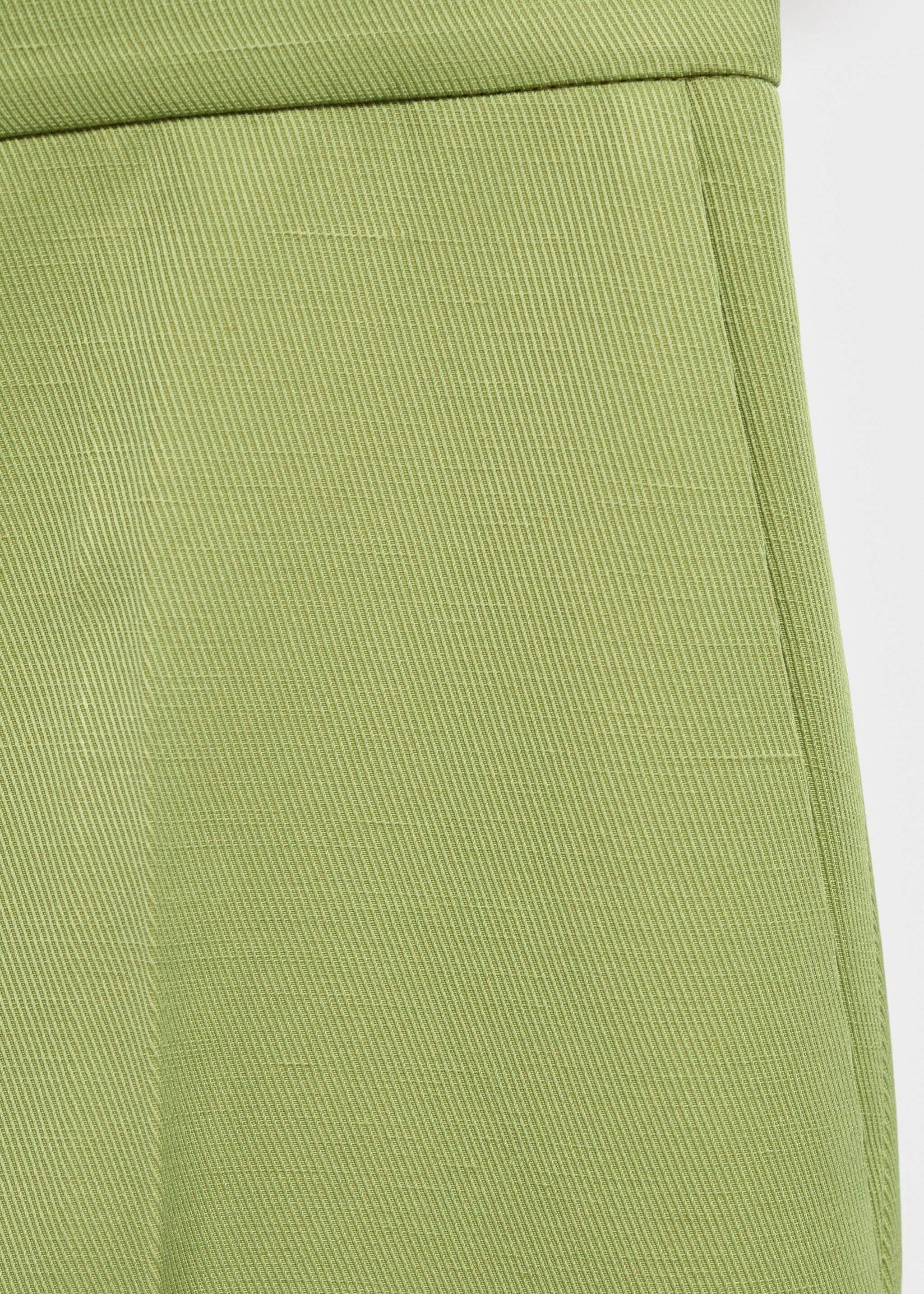 Straight-fit linen-blend suit trousers - Details of the article 0, Green. Ref: 17074790-00.
