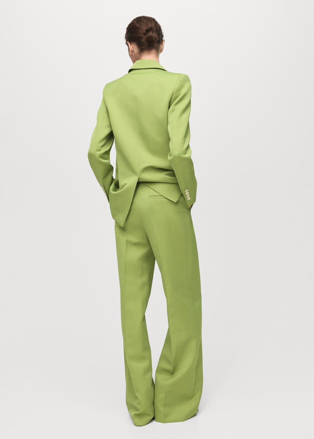 Straight-fit linen-blend suit pants - image 3