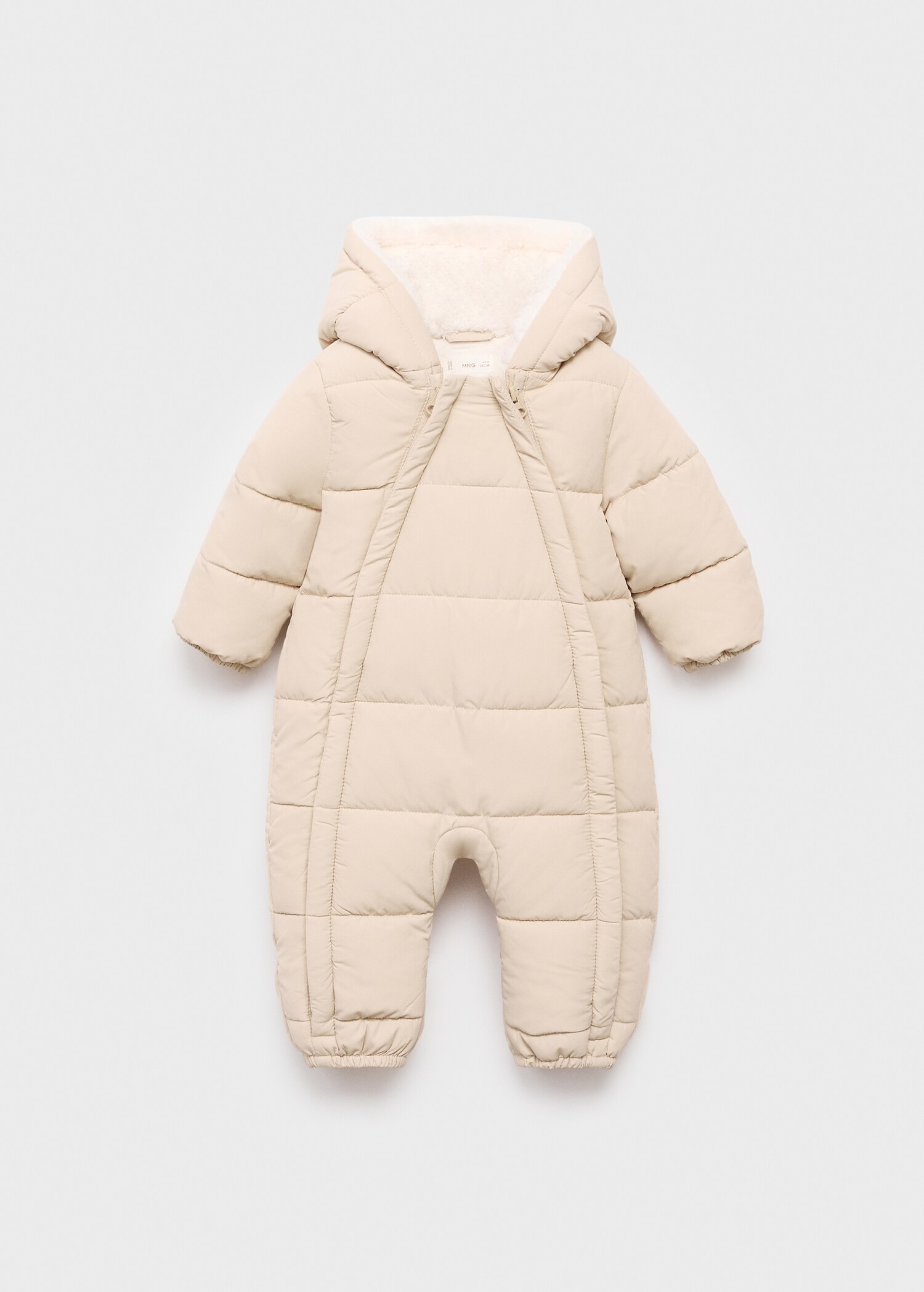 Padded anorak with shearling lining - Article without model