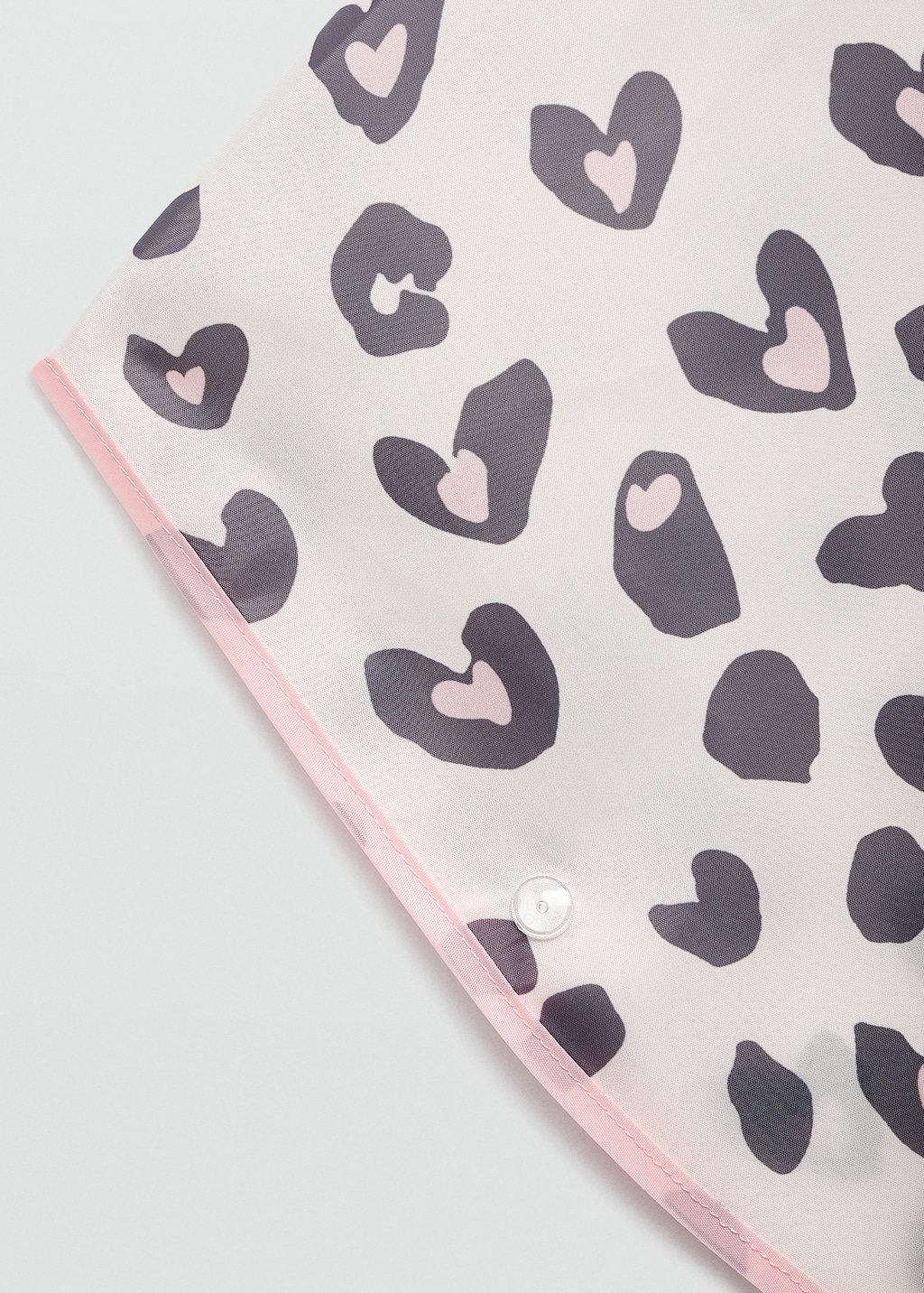 Leopard-print raincoat with little ears