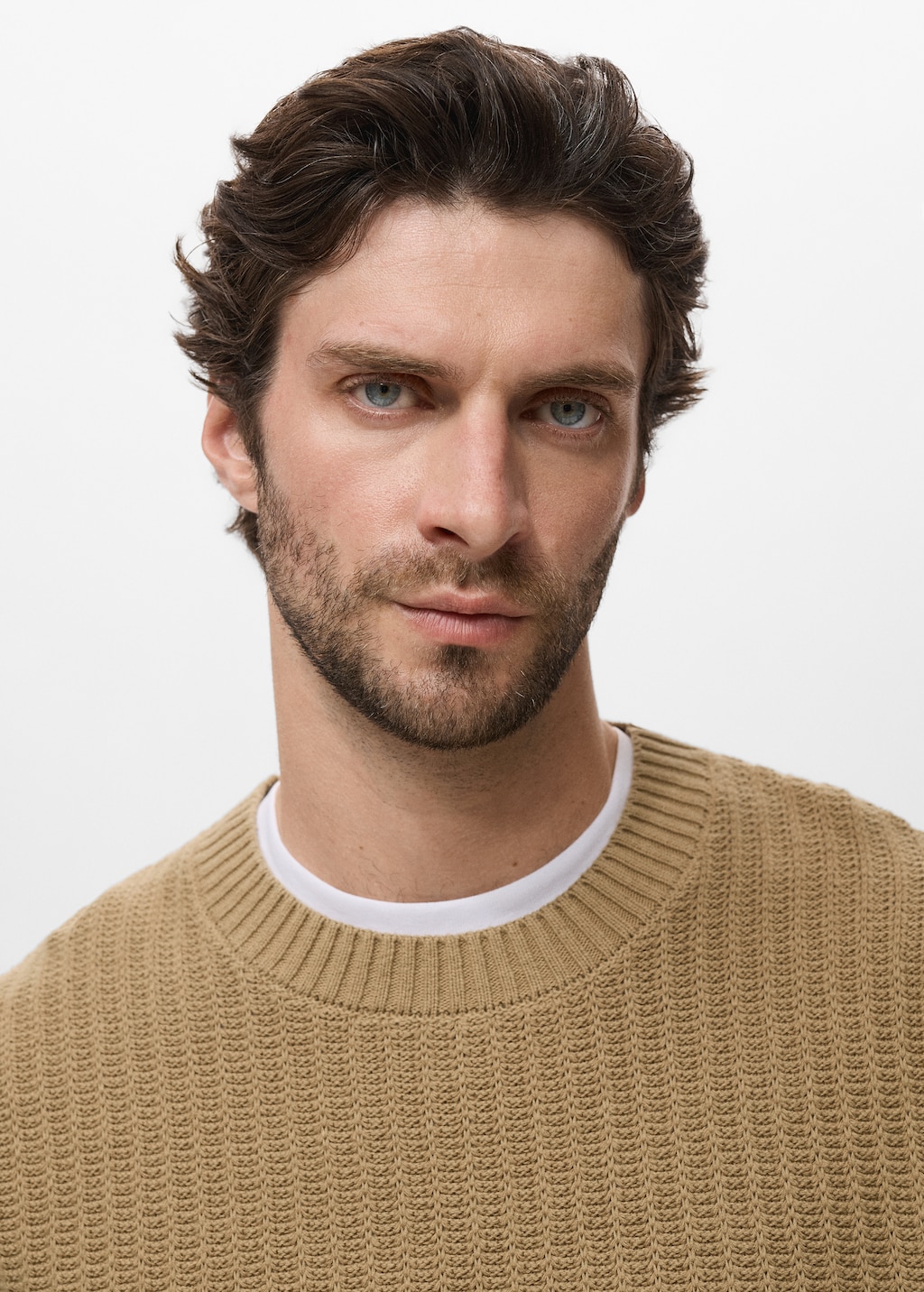 100% cotton structured sweater