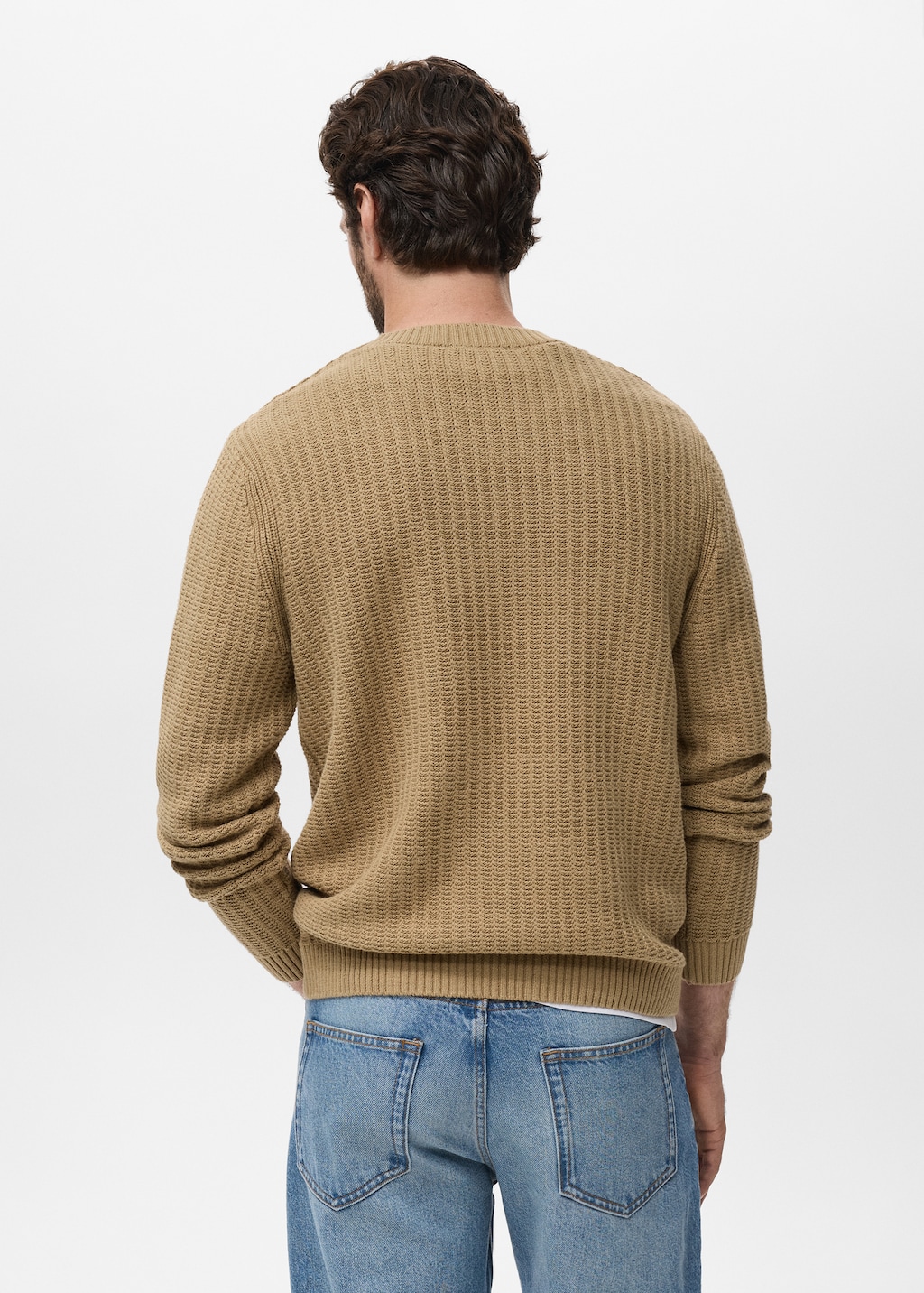 100% cotton structured sweater