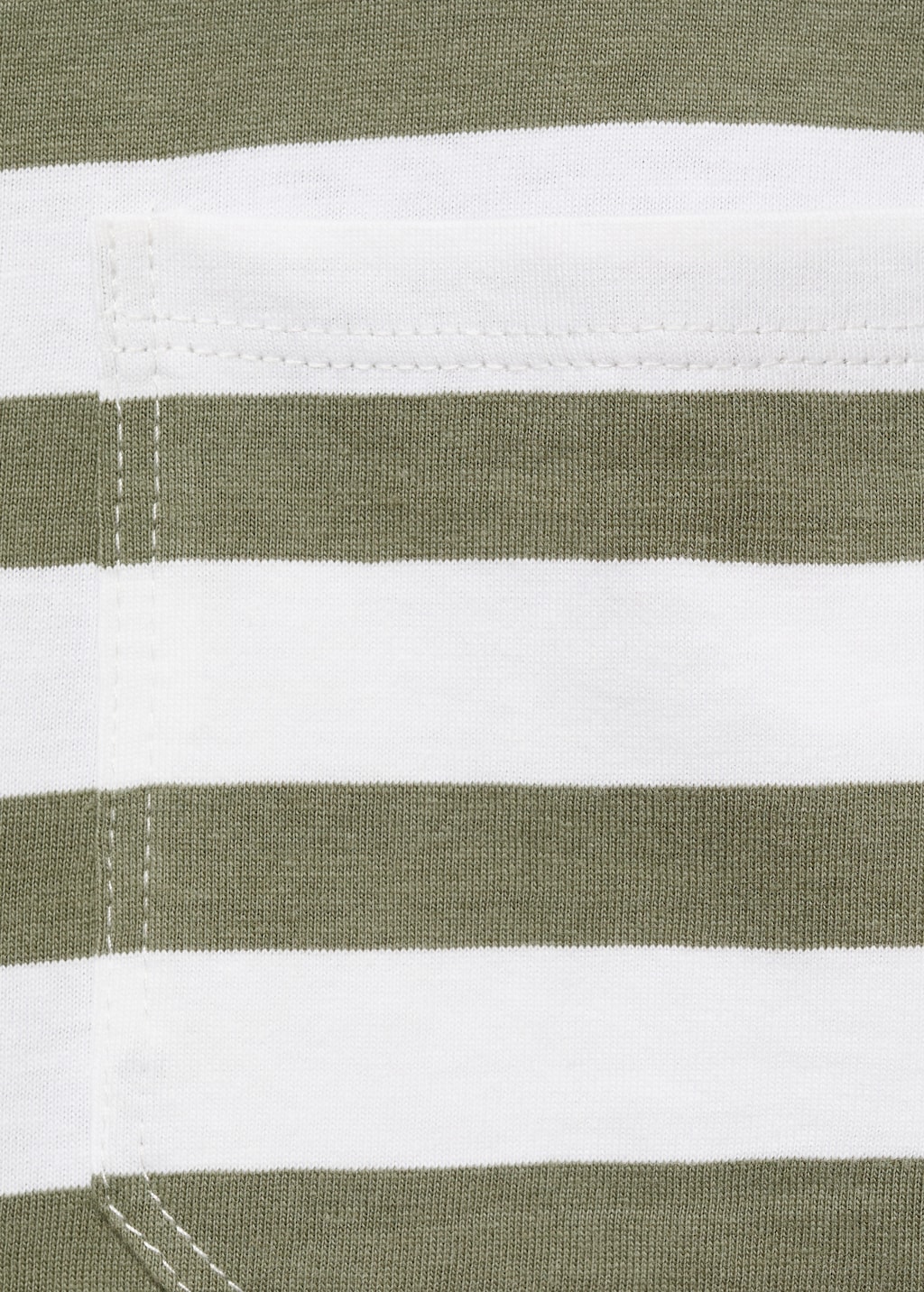 Chest-pocket striped T-shirt