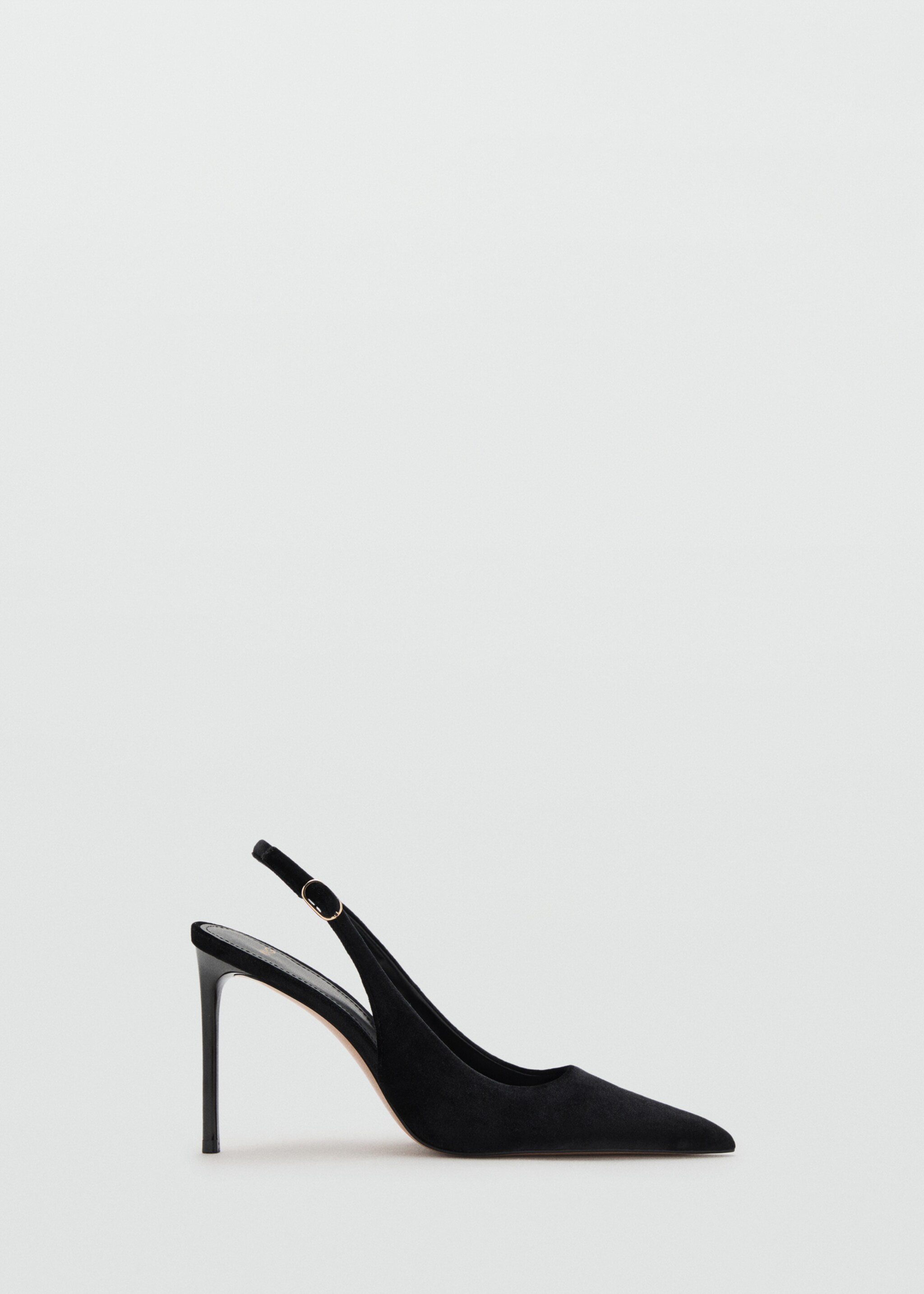 Velvet heeled shoes - Article without model, Black. Ref: 17075150-00.