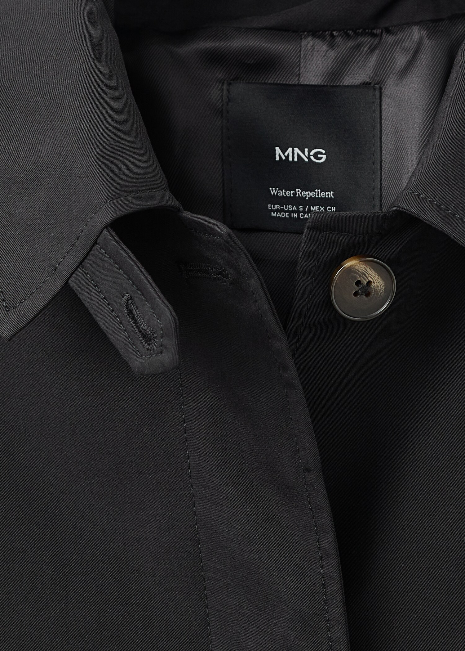 Short oversized trench coat with belt loops - Details of the article 8
