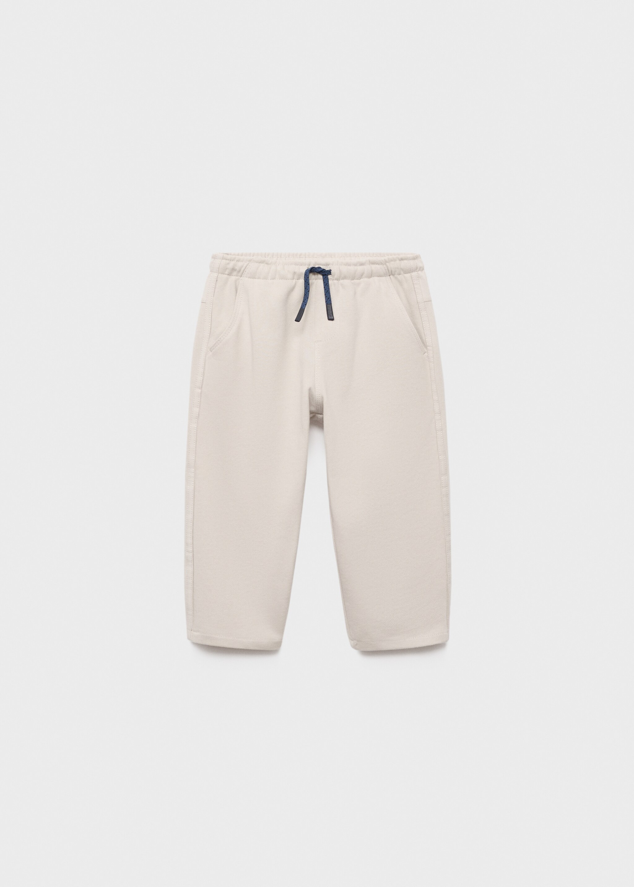 Cotton drawstring joggers - Article without model, Ice Grey. Ref: 17075153-00.