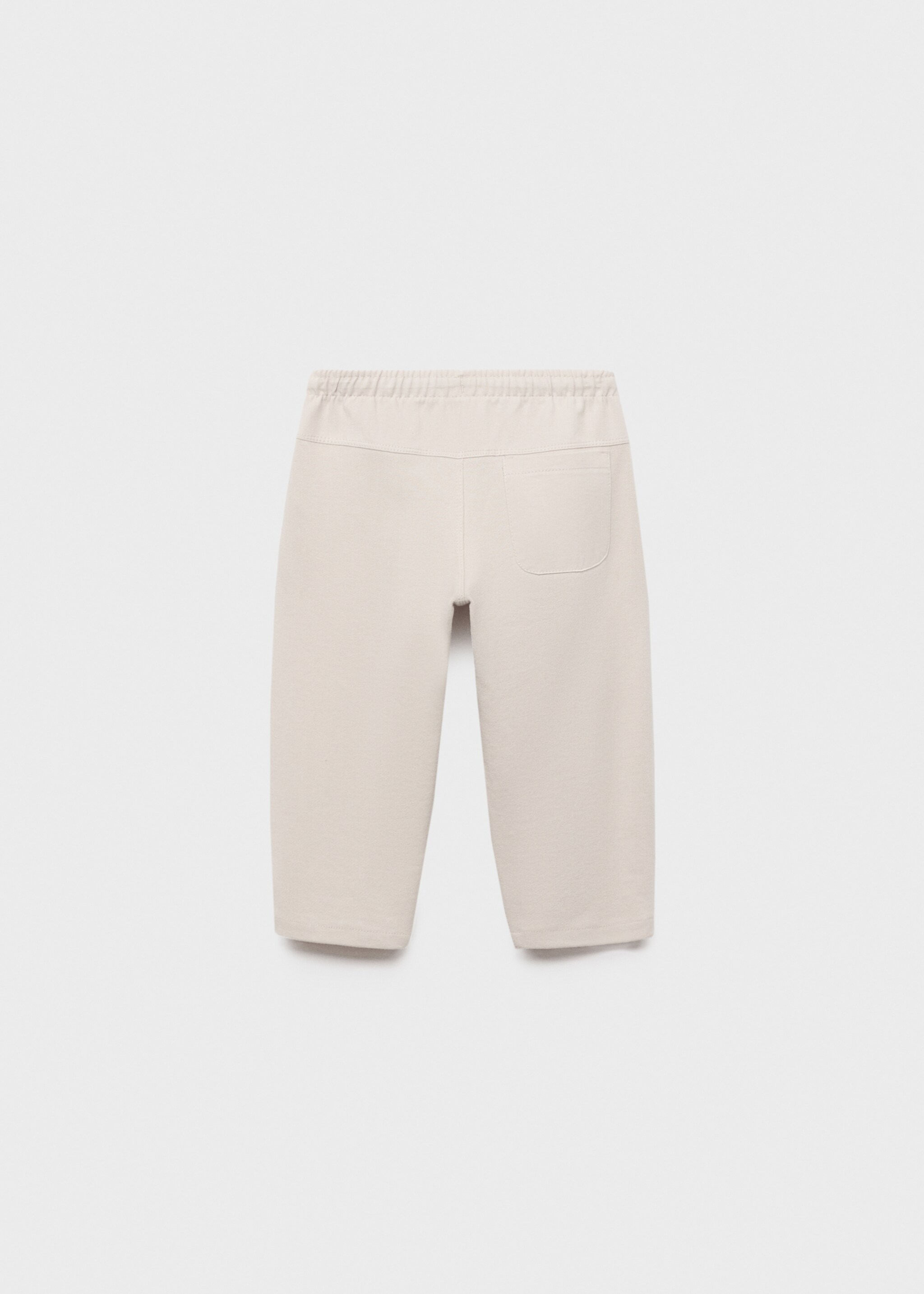 Cotton drawstring joggers - Reverse of the article, Ice Grey. Ref: 17075153-00.