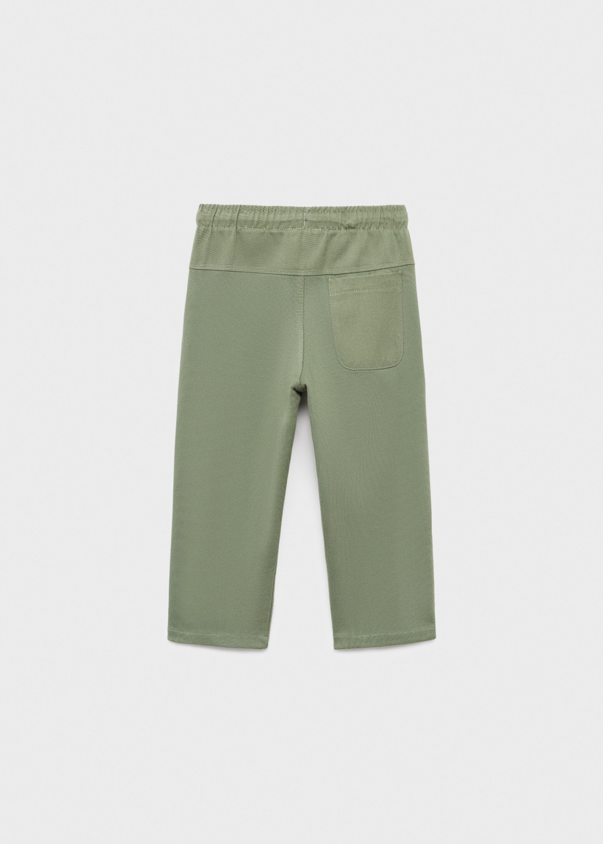 Katoenen joggingbroek met aansnoerkoord - Achterkant van het artikel, Groen. Ref: 17075153-00.