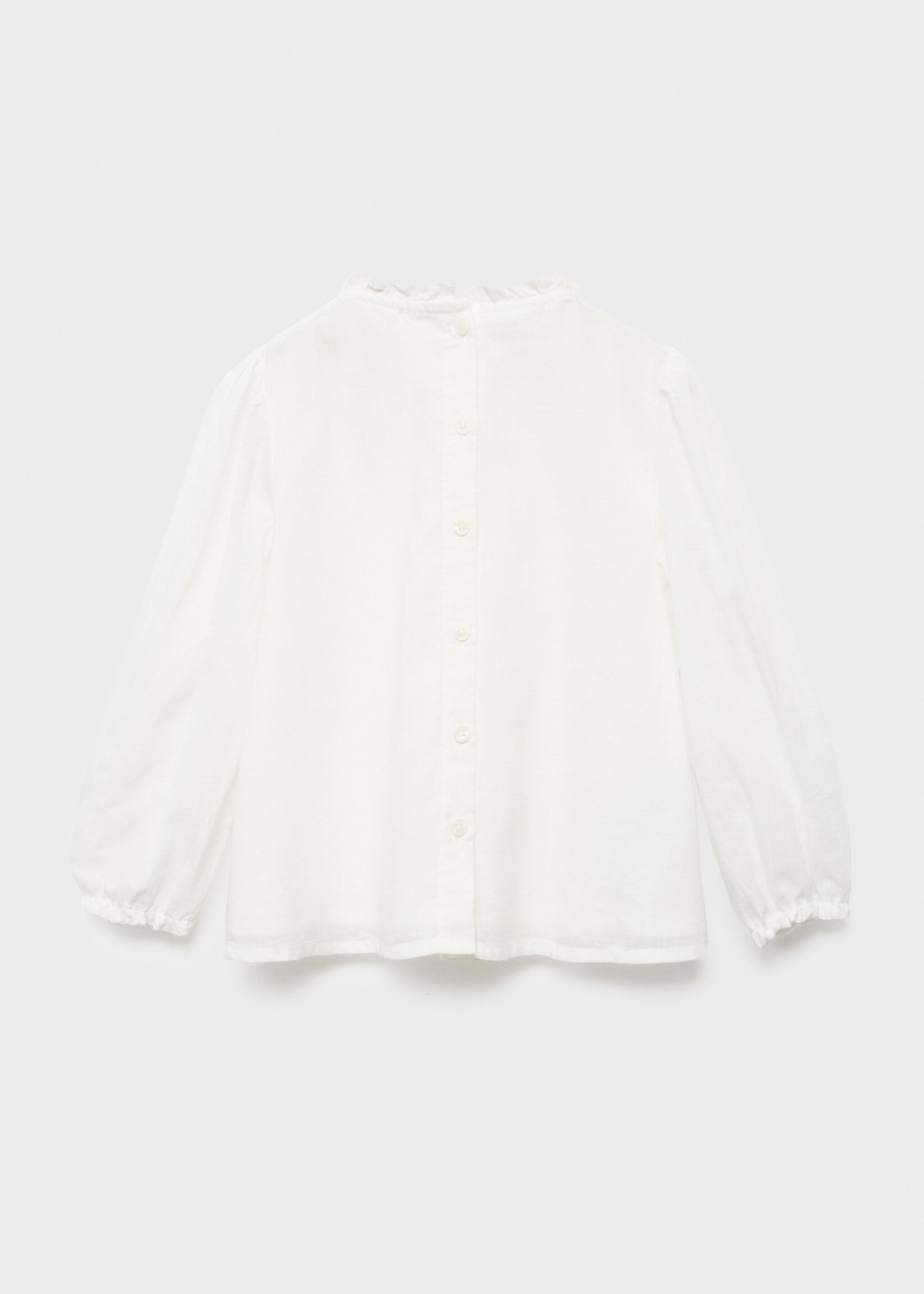 Blusa algodão bordados - Verso do artigo, Branco. Ref: 17075154-00.
