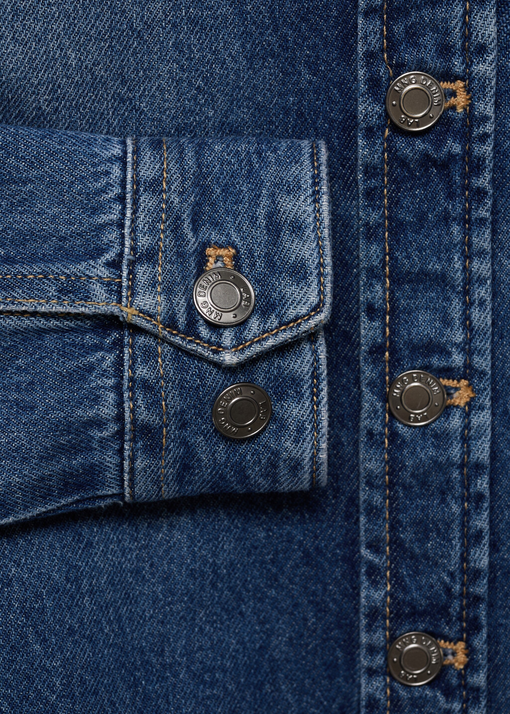 Caçadora denim cotó - Detall de l'article 0, Blau fosc. Ref: 17075155-00.