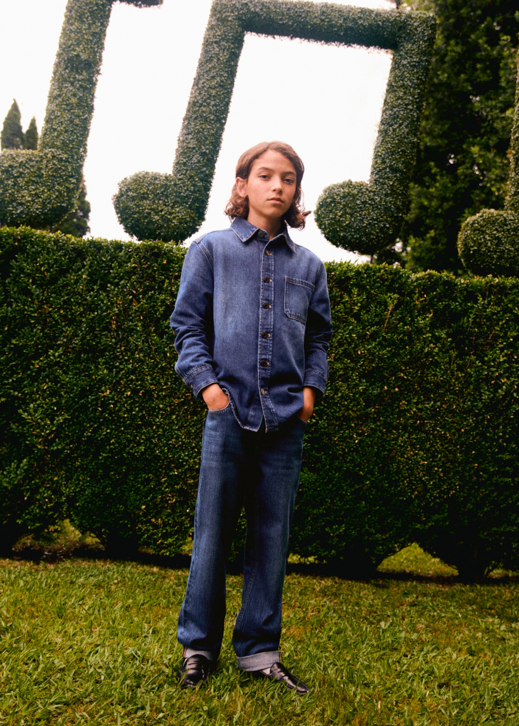 Blouson denim coton - Détail de l'article 5, Bleu foncé. Ref: 17075155-00.