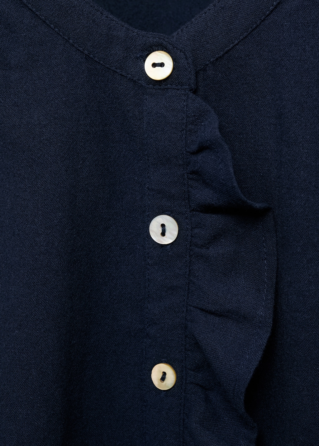 Ruffle cotton blouse