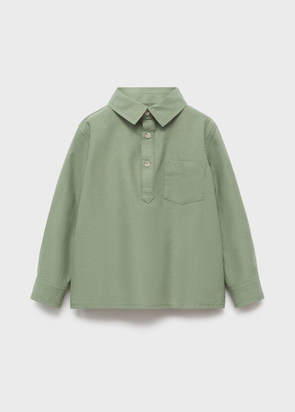 Cotton shirt with a collar