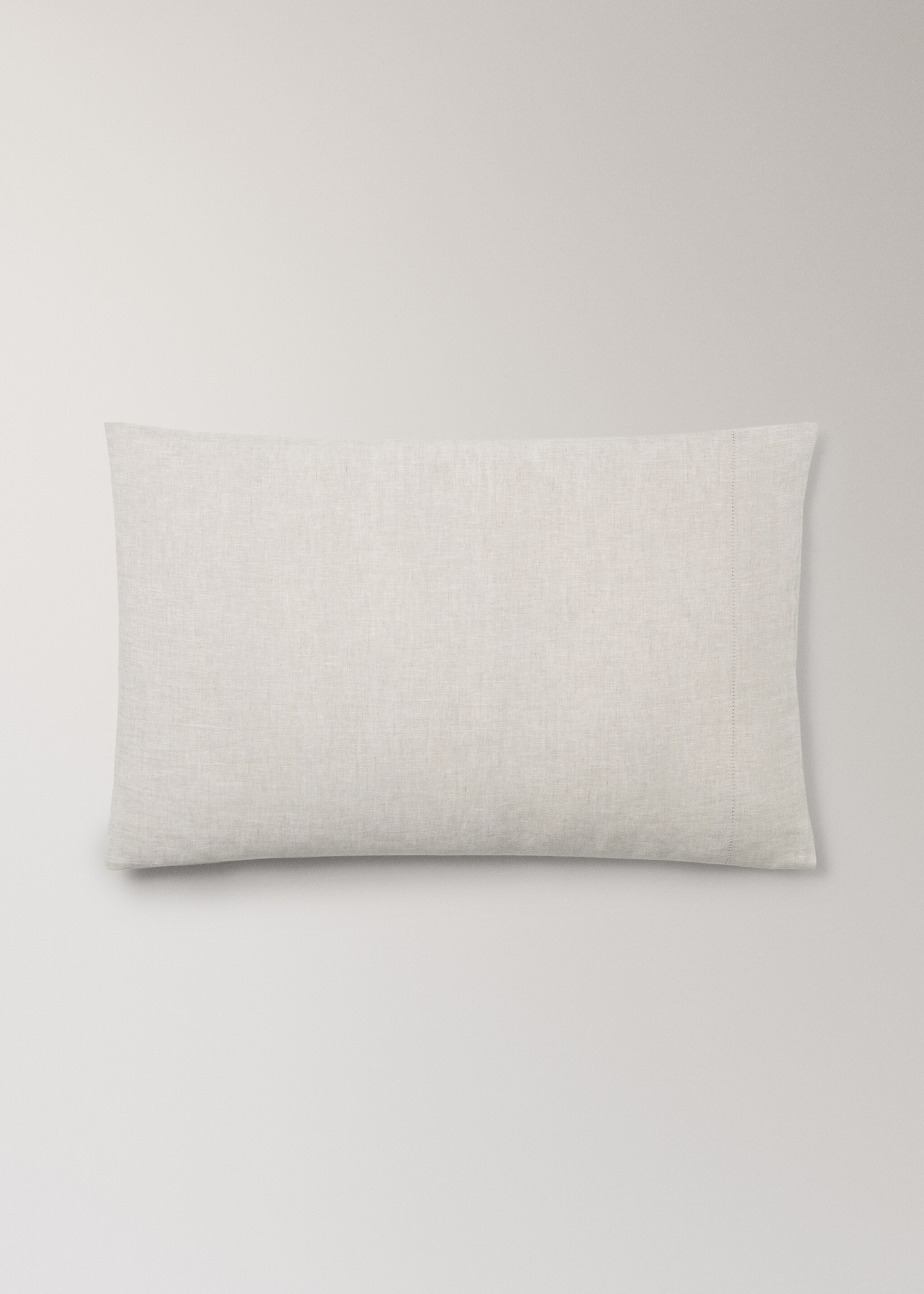 Funda almohada lino lavado vainica 50x75 cm - Artículo sin modelo, Beige. Ref: 17075165-00.