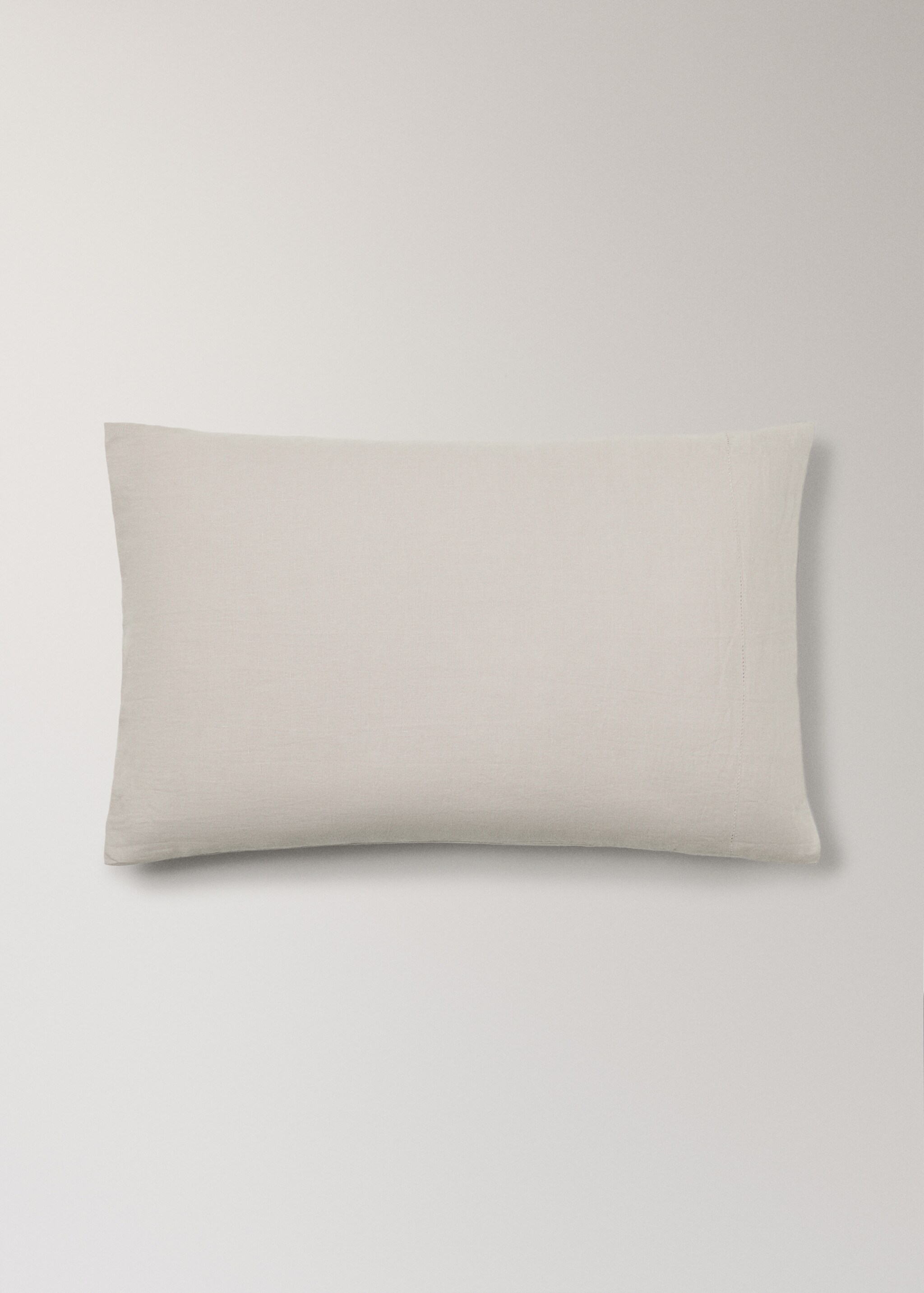 Funda almohada lino lavado vainica 50x75 cm - Artículo sin modelo, Marrón medio. Ref: 17075165-00.
