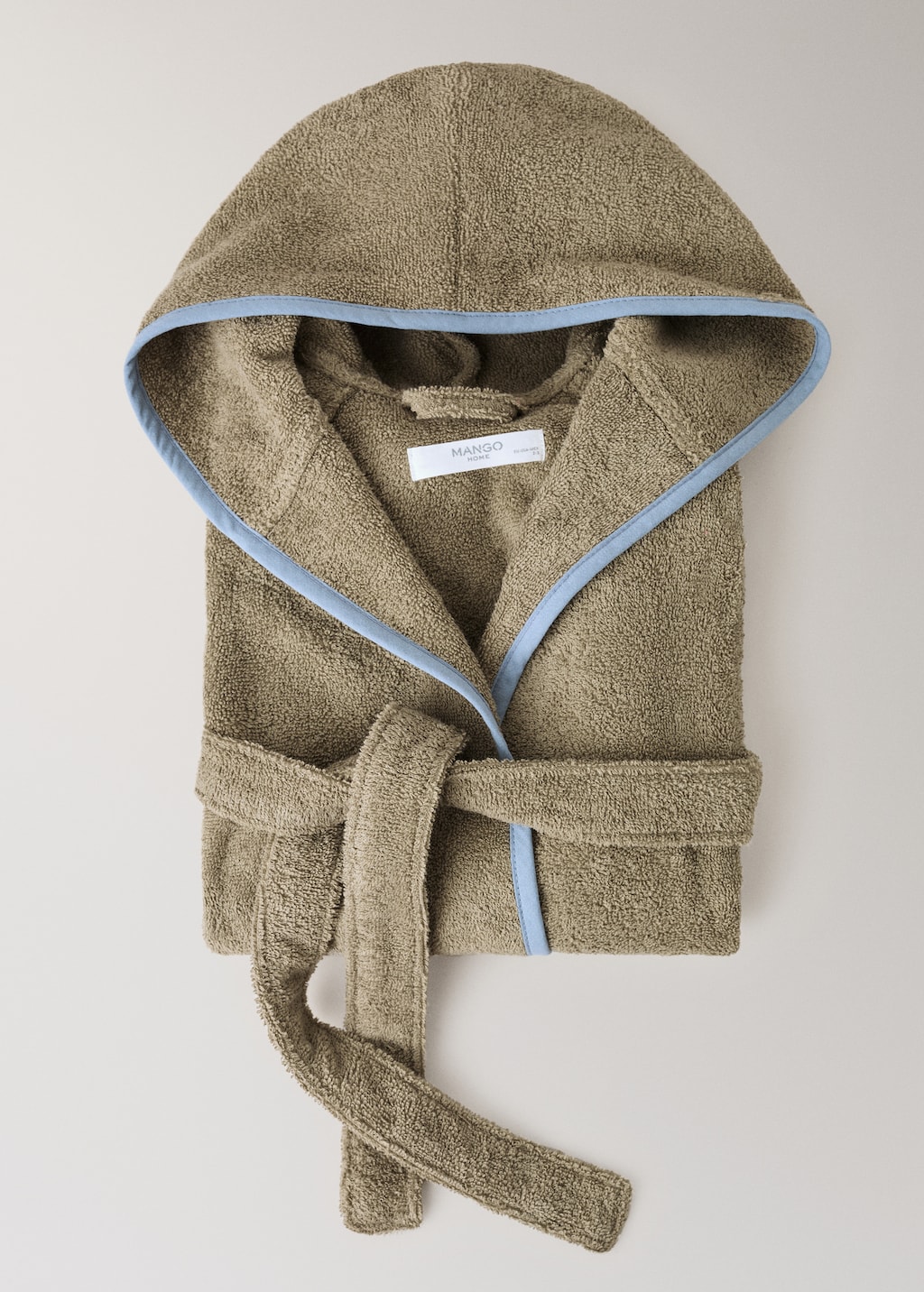 Children's cotton bathrobe with contrasting trim