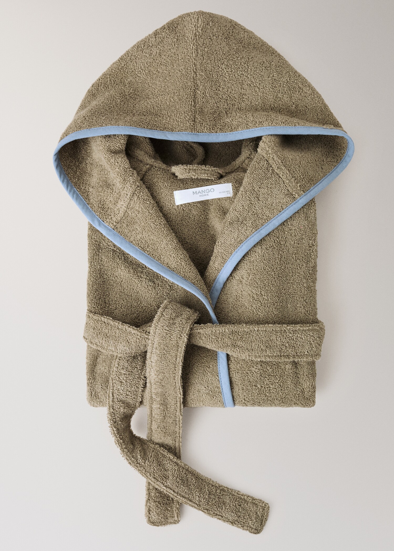 Children's cotton bathrobe with contrasting trim - Details of the article 3