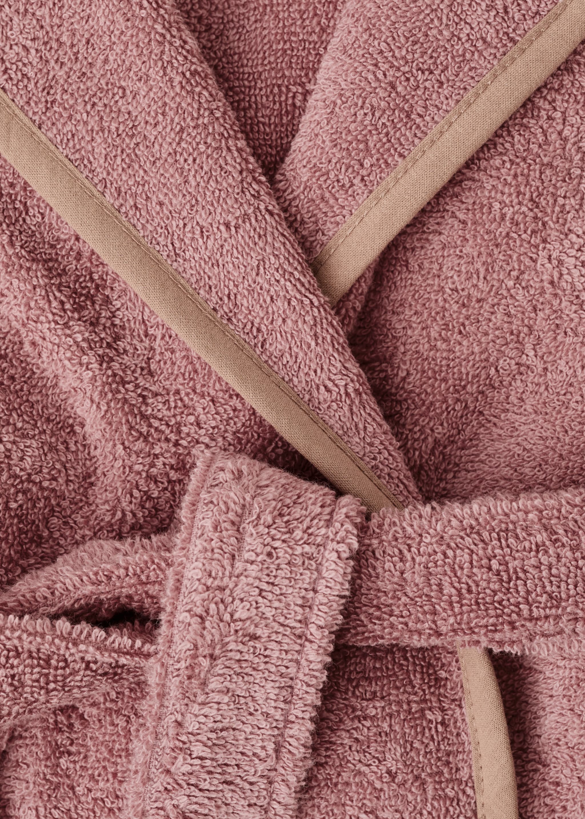Children's cotton bathrobe with contrasting trim - Details of the article 2, Pink. Ref: 17075168-00.