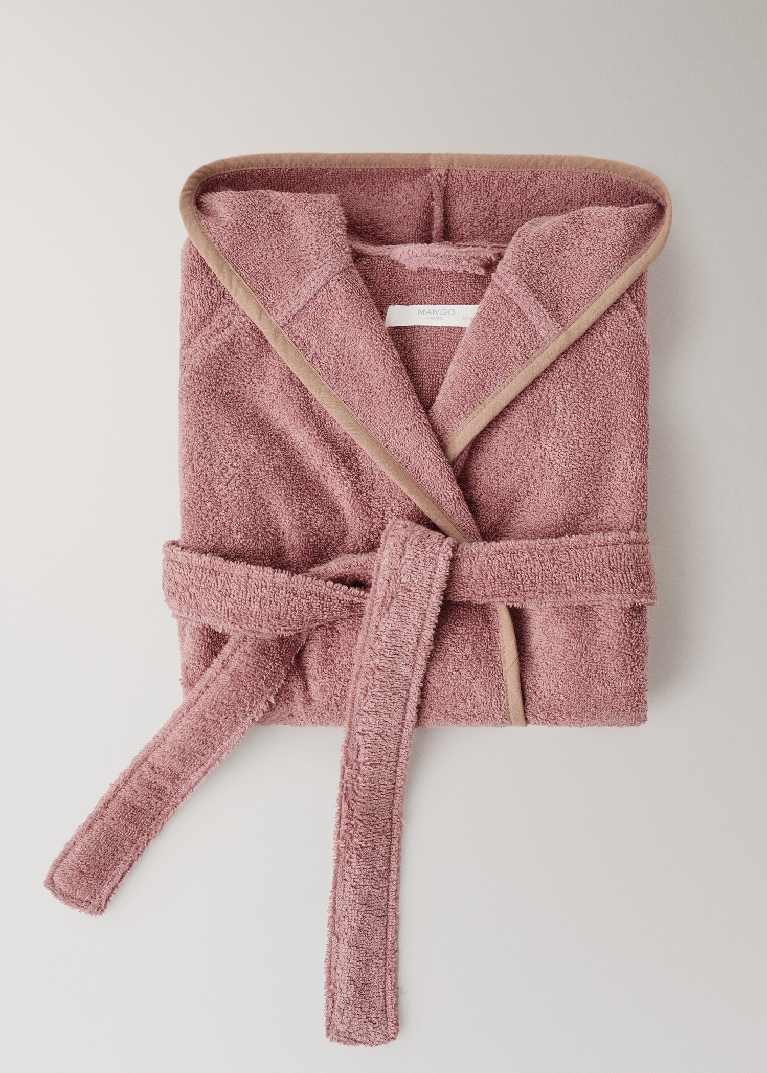 Children's cotton bathrobe with contrasting trim - Details of the article 4